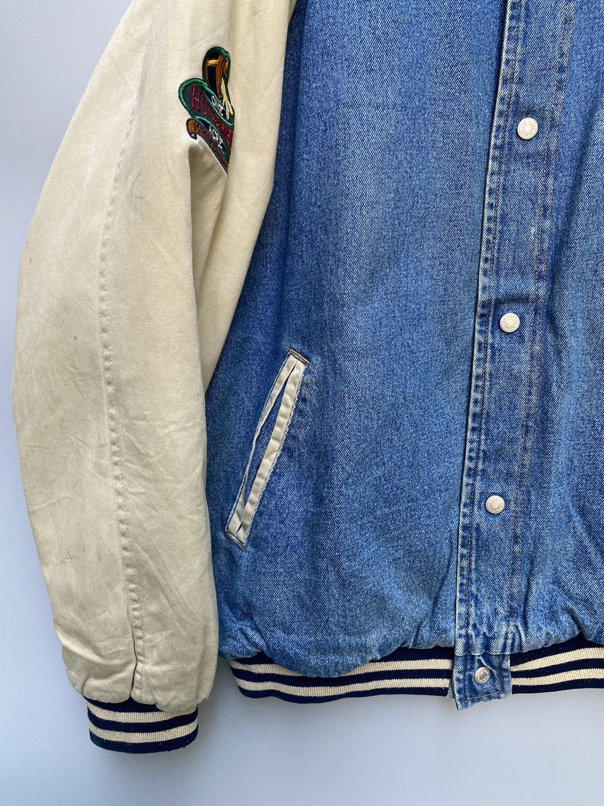 Vintage Xxxtentacion Pooh Bear “No Bother Bear” Varsity Jacket Size US L / EU 52-54 / 3 - 8 Thumbnail