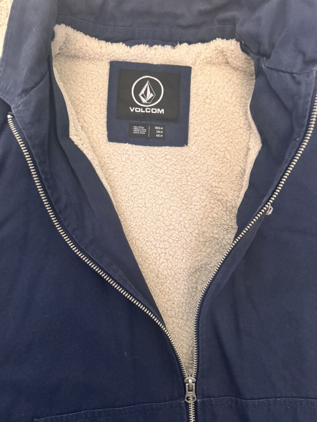 Volcom Navy Blue Volcom Jacket with Fleece Size US M / EU 48-50 / 2 - 4 Thumbnail