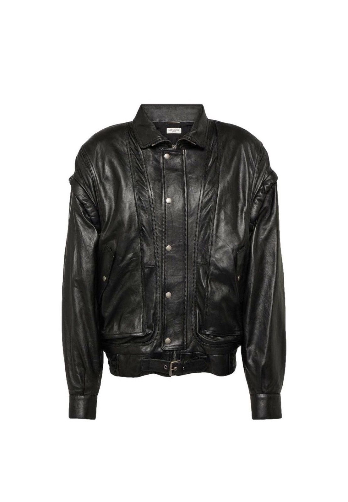 Saint Laurent Paris 🔥$8K VALUE🔥 2 in 1 Aviator Bomber Jacket in lambskin Size XS / US 0-2 / IT 36-38 - 1 Thumbnail