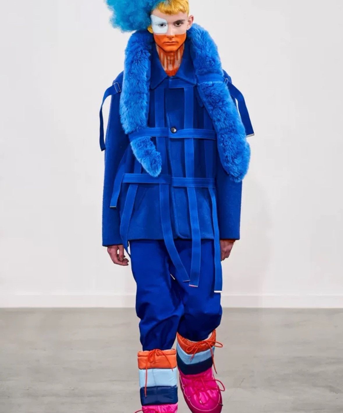 Walter Van Beirendonck Walter Van Beirendonck 19FW fashion fur strap wool jacket Size US M / EU 48-50 / 2 - 9 Thumbnail