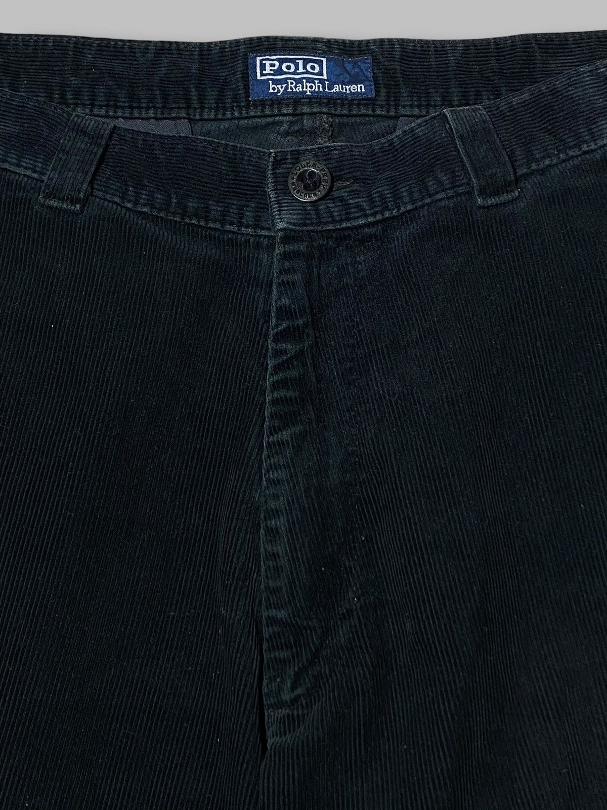 Polo Ralph Lauren Polo Ralph Lauren Vintage Corduroy Cargo Pants Relaxed Black Size US 33 - 12 Thumbnail