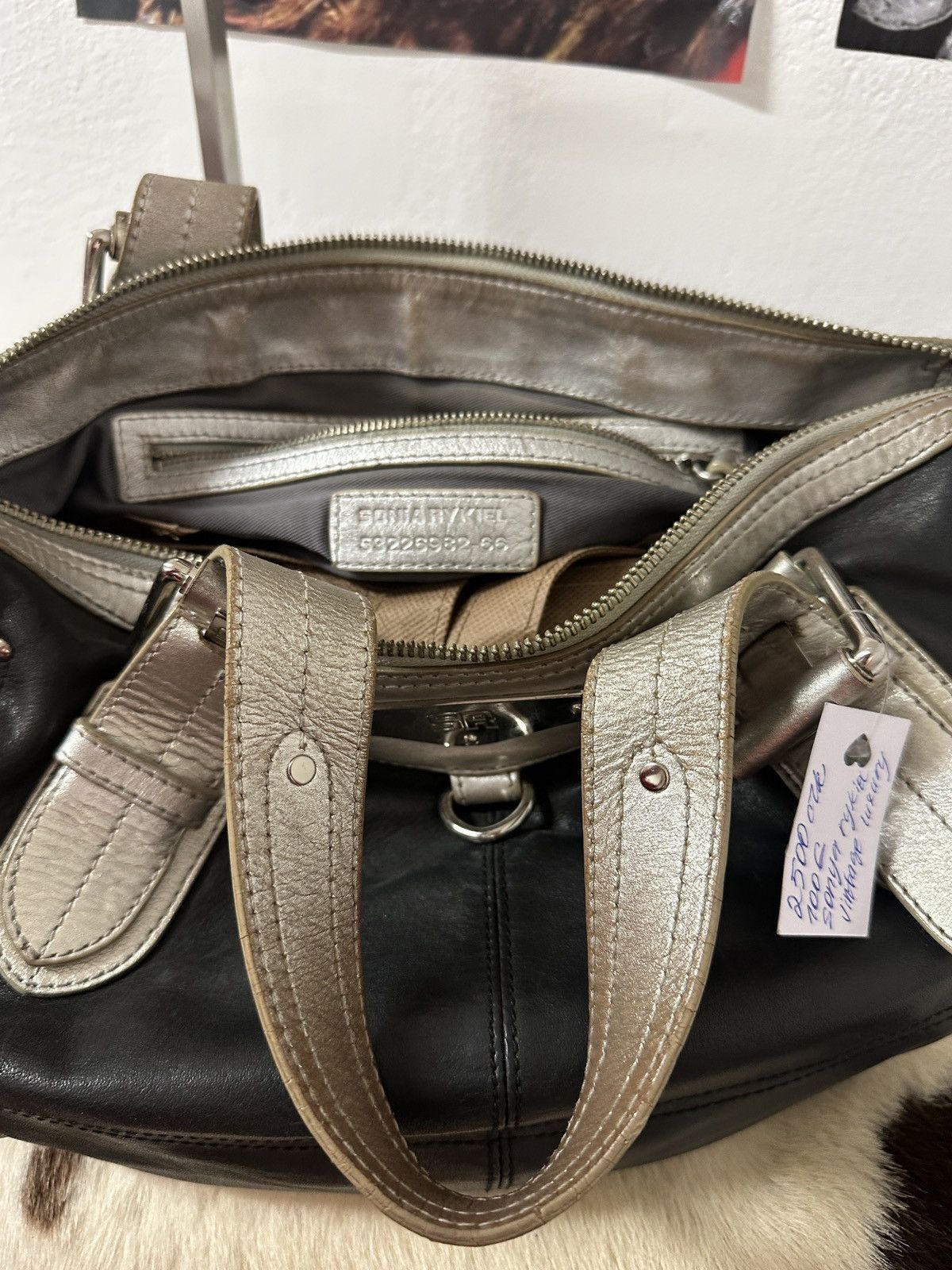 Sonia Rykiel Sonia Rykiel vintage leather black and metal tote bag Size ONE SIZE - 5 Thumbnail