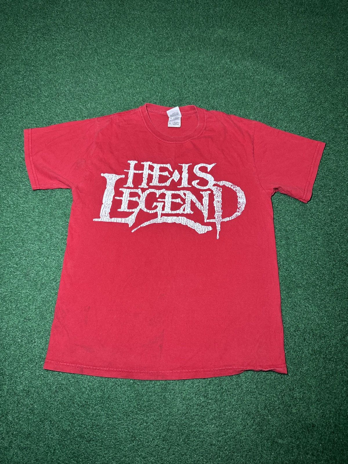Band Tees He Is Legend Red Spell Out Band T Shirt Medium Y2K Vintage Size US M / EU 48-50 / 2 - 1 Thumbnail