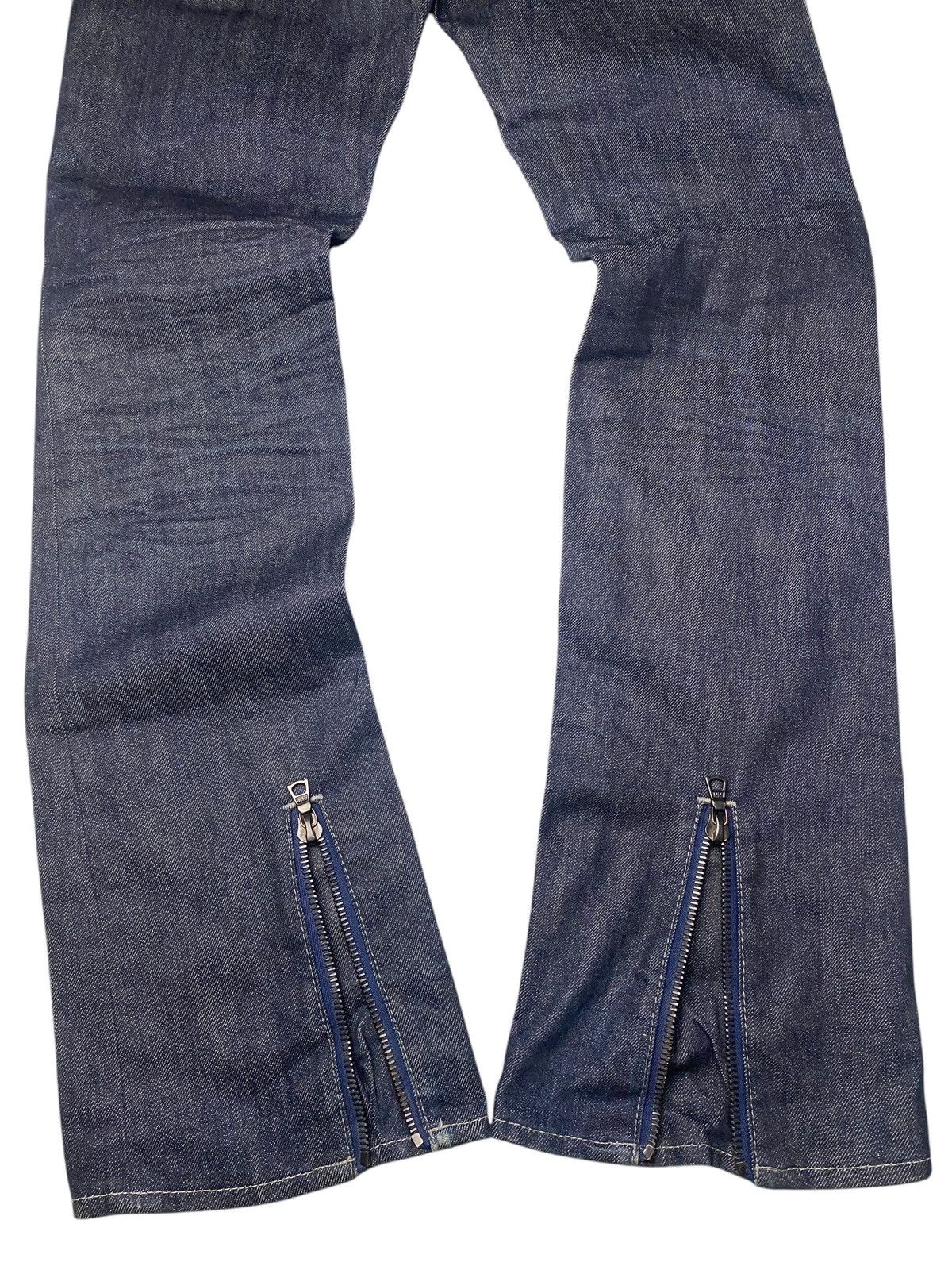 If Six Was Nine 2000's Gostar De Fuga Zipper Flared Jeans Size US 30 / EU 46 - 10 Thumbnail