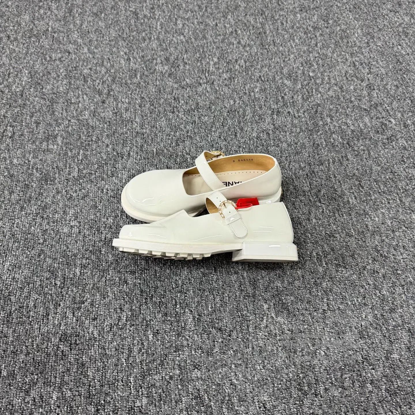 Chanel Chanel White painted leather; Mary Jane leather shoes| Size US 6 / IT 36 - 3 Thumbnail
