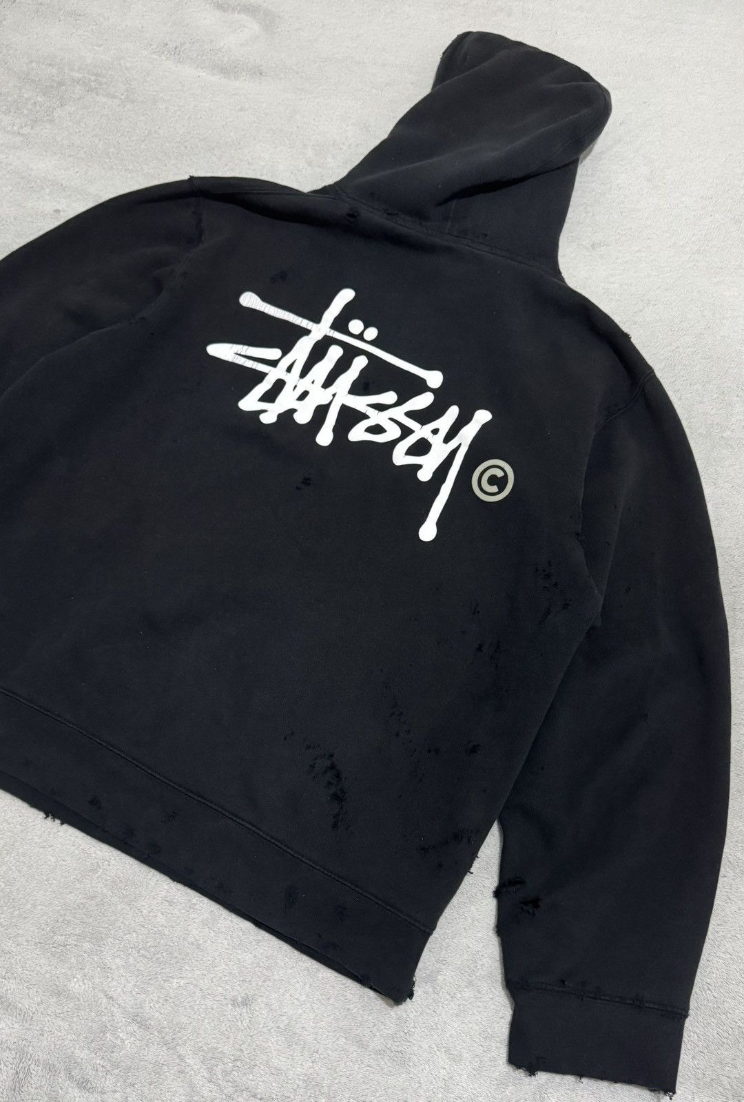 Stussy Hoodie Stussy 🔥🤯 2010s vintage trashed hoodie Size US L / EU 52-54 / 3 - 8 Thumbnail