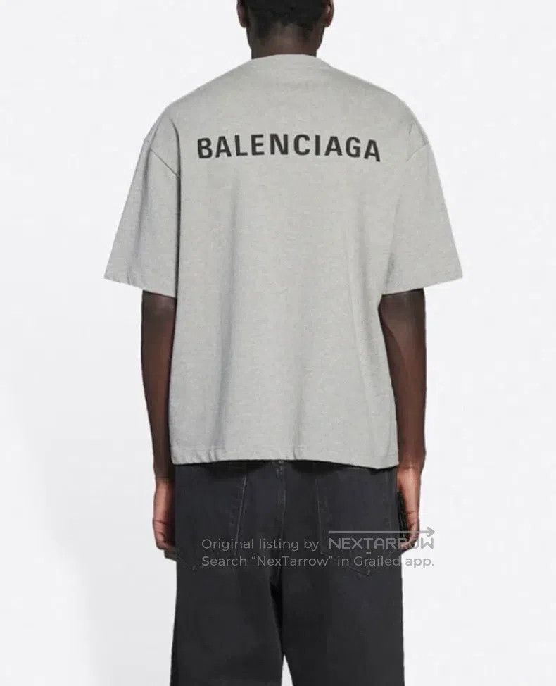 Balenciaga Balenciaga Gray Front and Back Logo Short Sleeve Size US XS / EU 42 / 0 - 7 Thumbnail