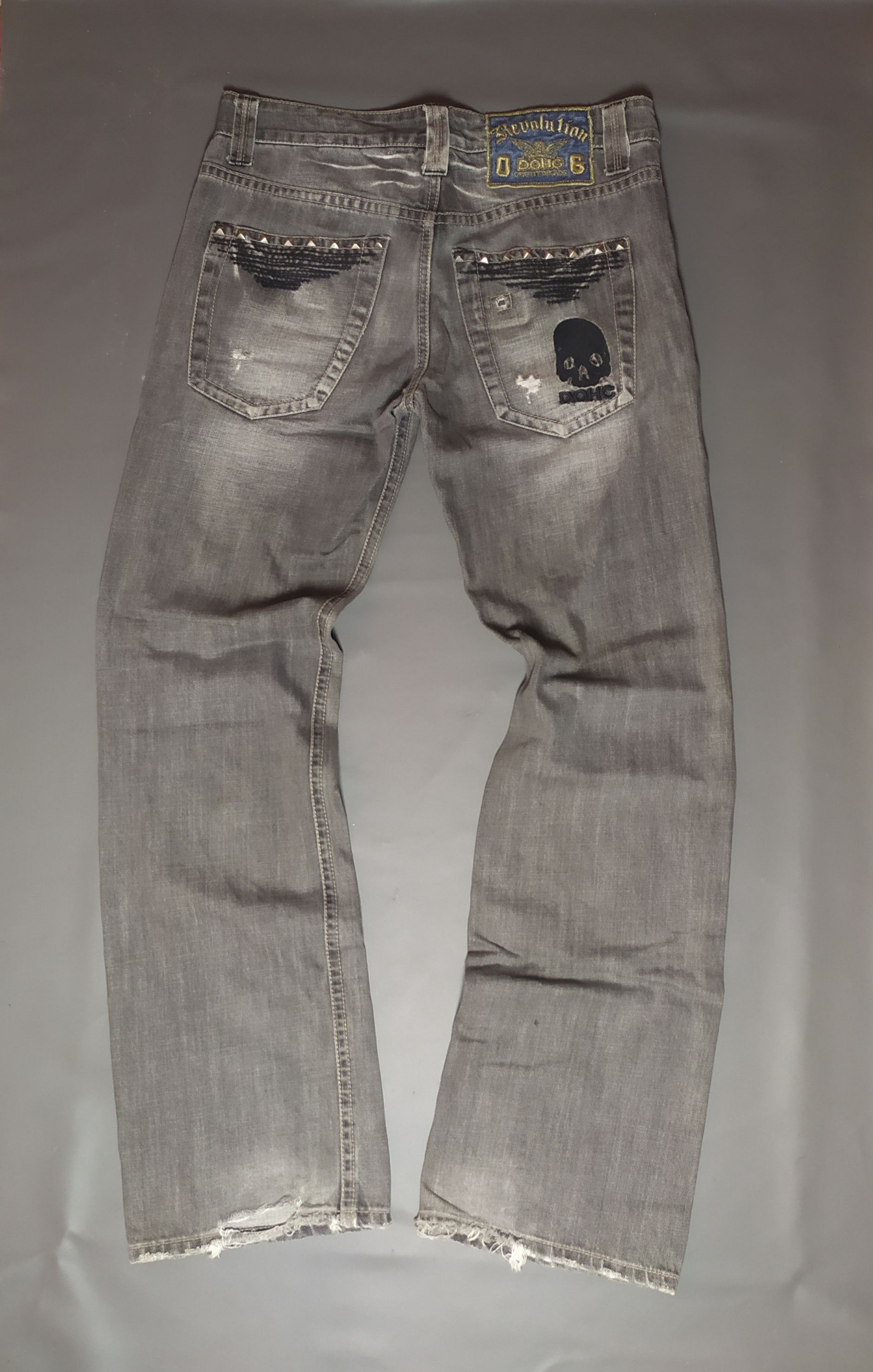 If Six Was Nine DOHC Skull Jeans Size US 33 - 1 Thumbnail