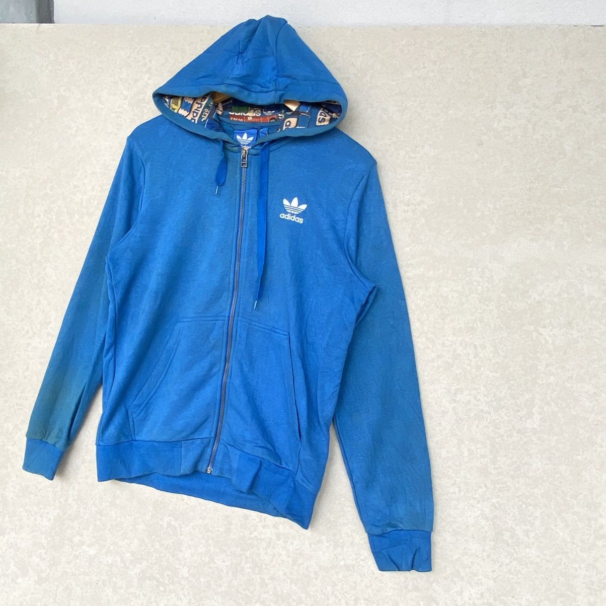 Other Vintage Adidas Hoodie Big Printed Sweater Blue Size M Size US M / EU 48-50 / 2 - 2 Thumbnail
