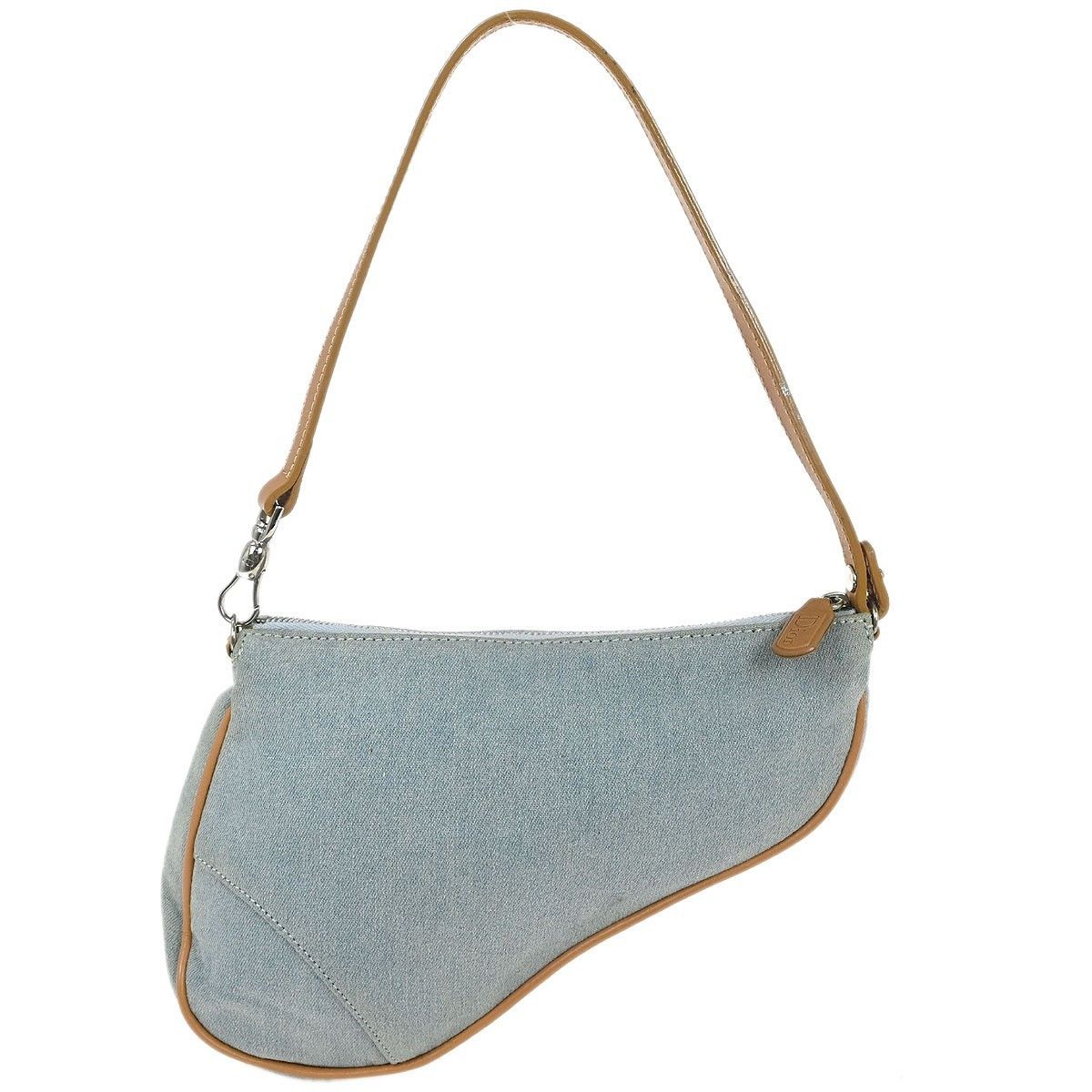 Dior Christian Dior Vintage Saddle Bag Denim Size ONE SIZE - 1 Thumbnail
