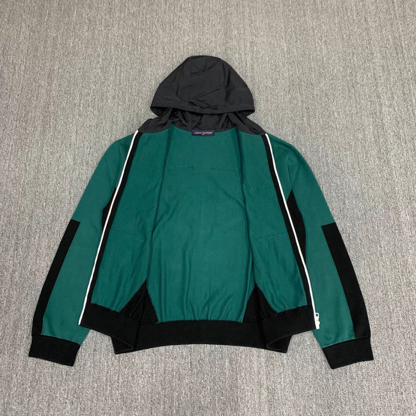 Louis Vuitton LV black green colorblocked zip jacket XL 95new Size US XL / EU 56 / 4 - 8 Thumbnail