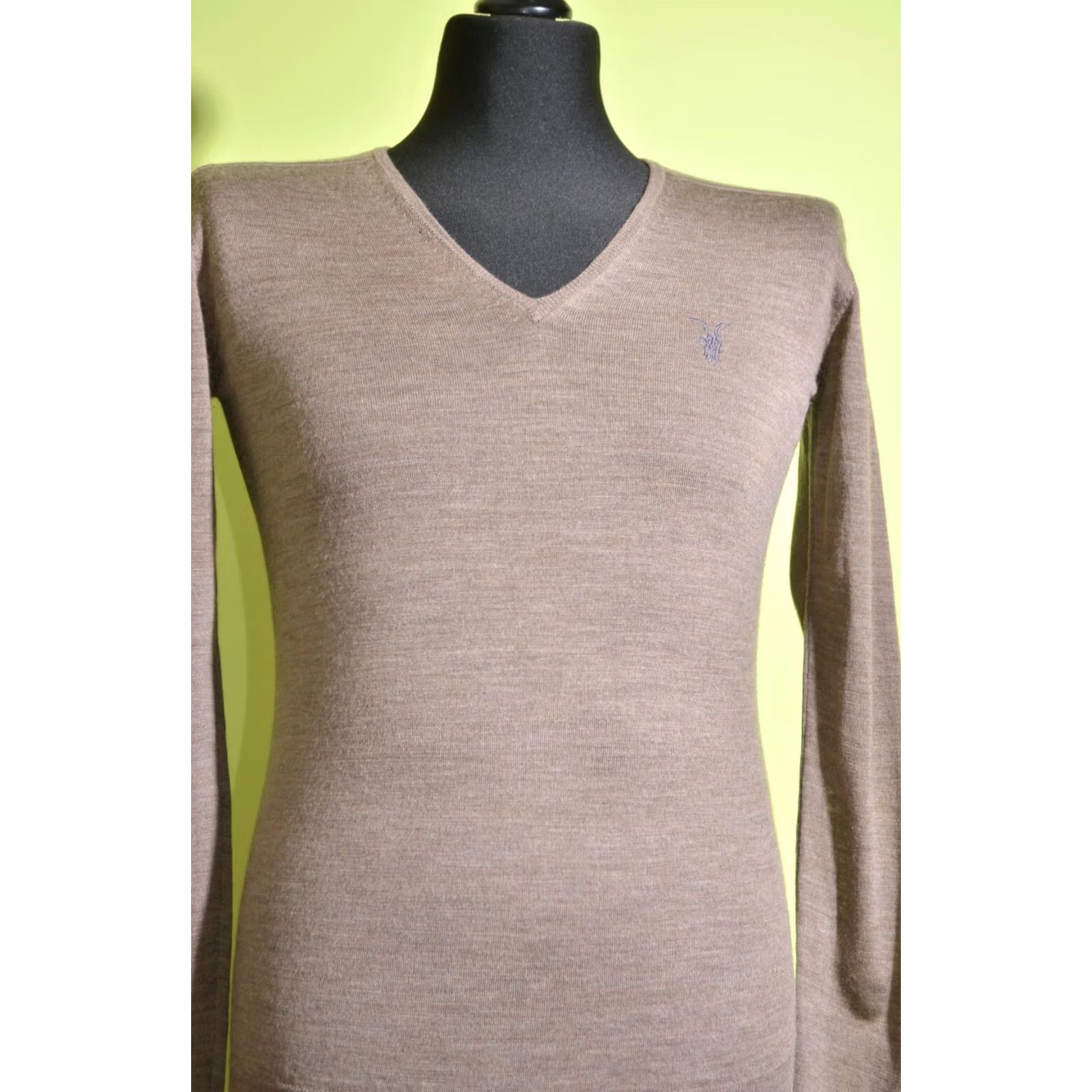 Allsaints AllSaints Jumper V-Neck Long Sleeve Wool Slim Size S Brown Mens Slim Pullover Knit Jacket Size US S / EU 44-46 / 1 - 2 Thumbnail