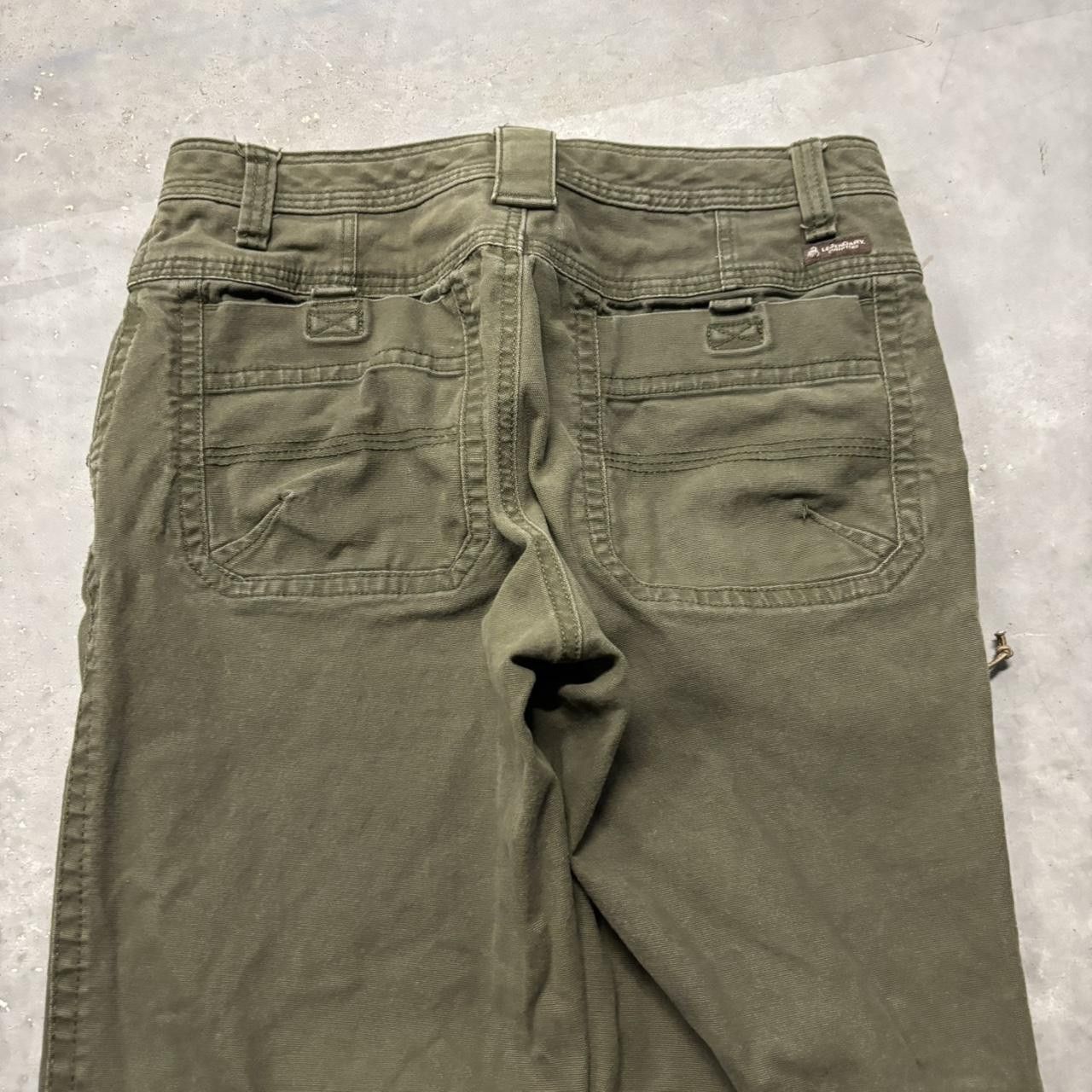 Japanese Brand × Vintage Crazy Vintage Y2K/2000s Olive Green Workwear Casual Pants! Size US 32 / EU 48 - 7 Thumbnail