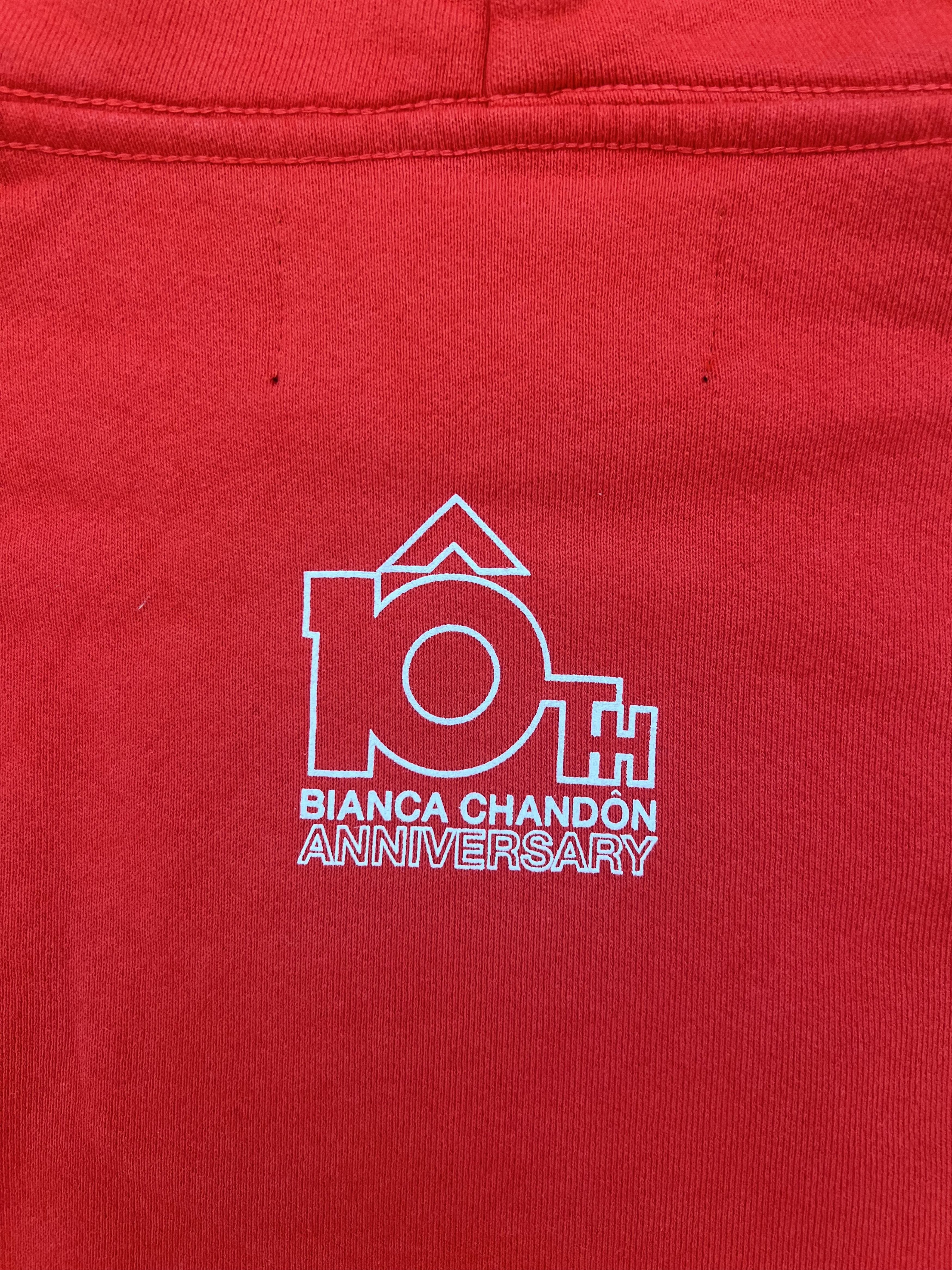 BIANCA CHANDON 💚 Bianca Chandon Lover 10th Anniversary Red Hoodie NEW Size US M / EU 48-50 / 2 - 4 Thumbnail