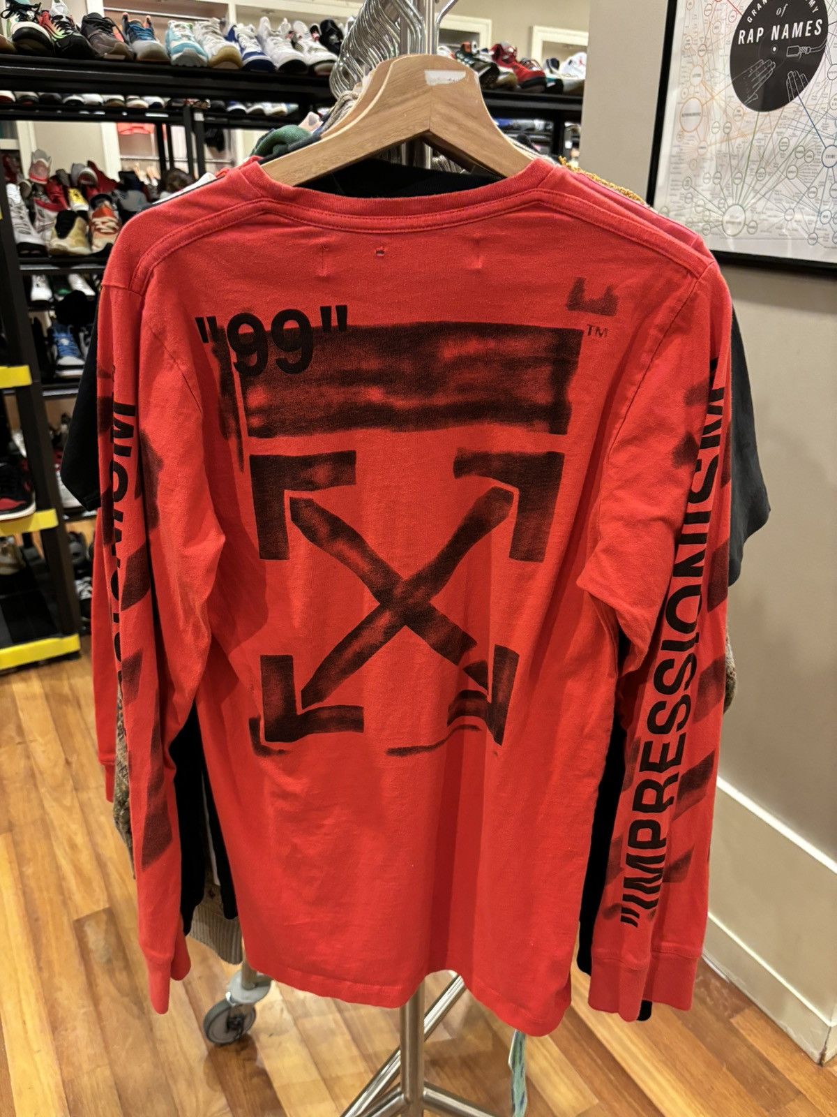 Off White Off White Impression Long Sleeve Red Grailed