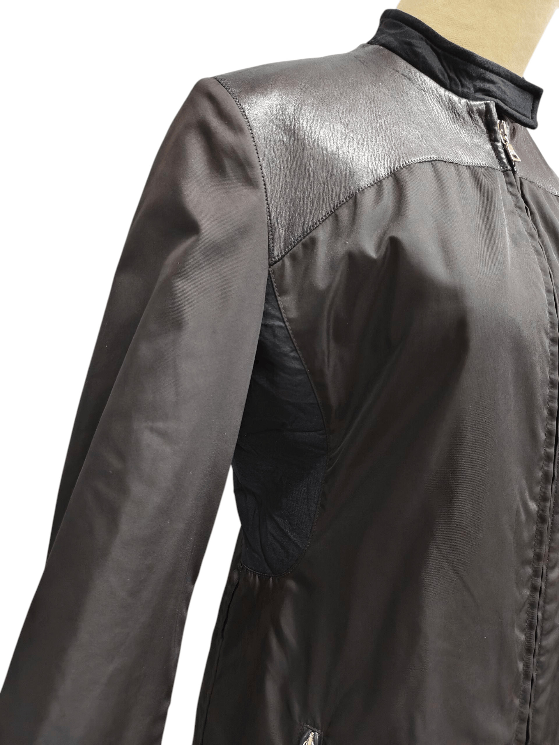 Prada 00s PRADA- Leather Shoulder Coat Archive Minimal Techwear Size M / US 6-8 / IT 42-44 - 3 Thumbnail