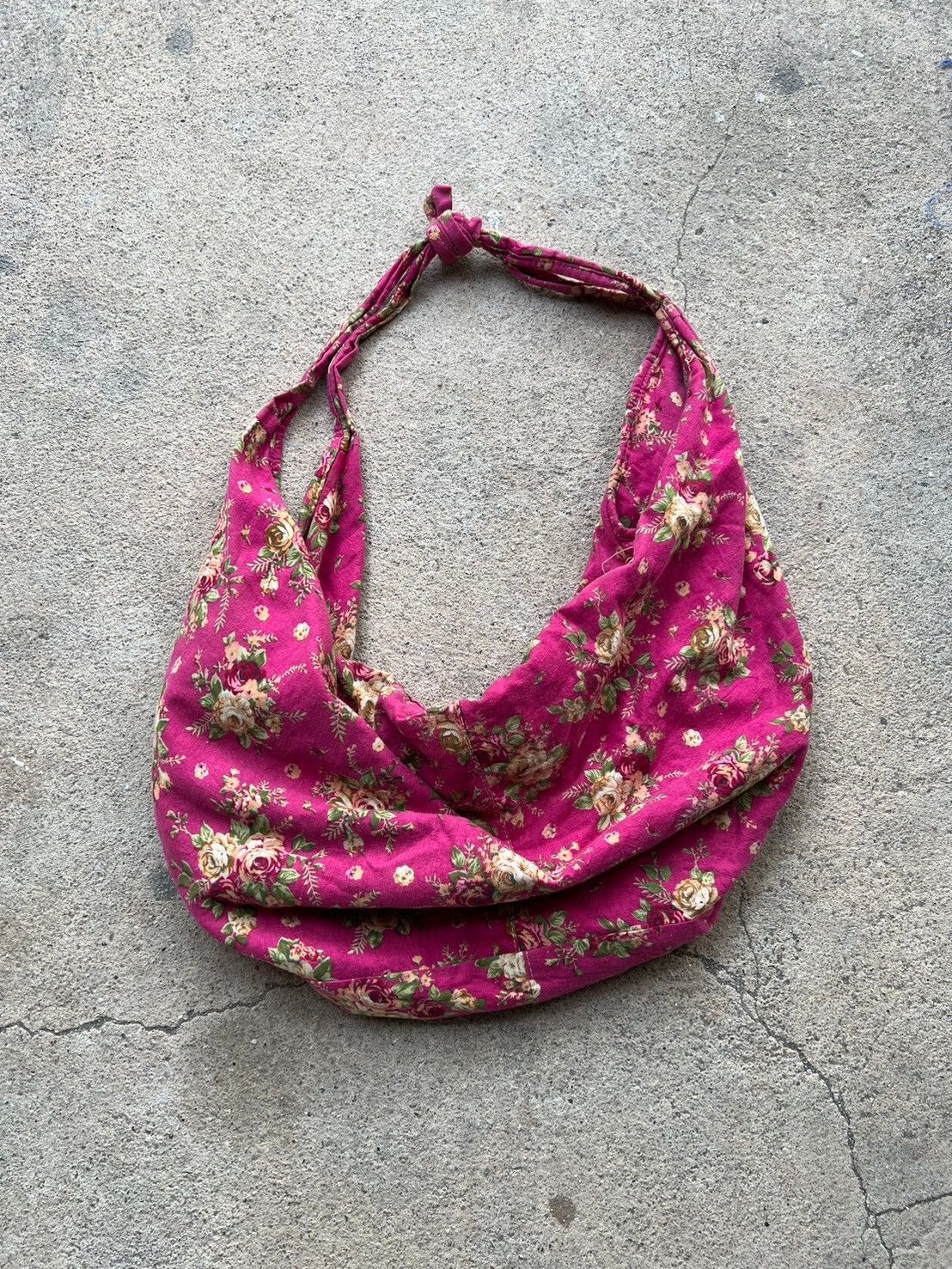 Vintage 🌸 Tsuno Pink Flower Crossbody / Tote Bag Size ONE SIZE - 2 Thumbnail