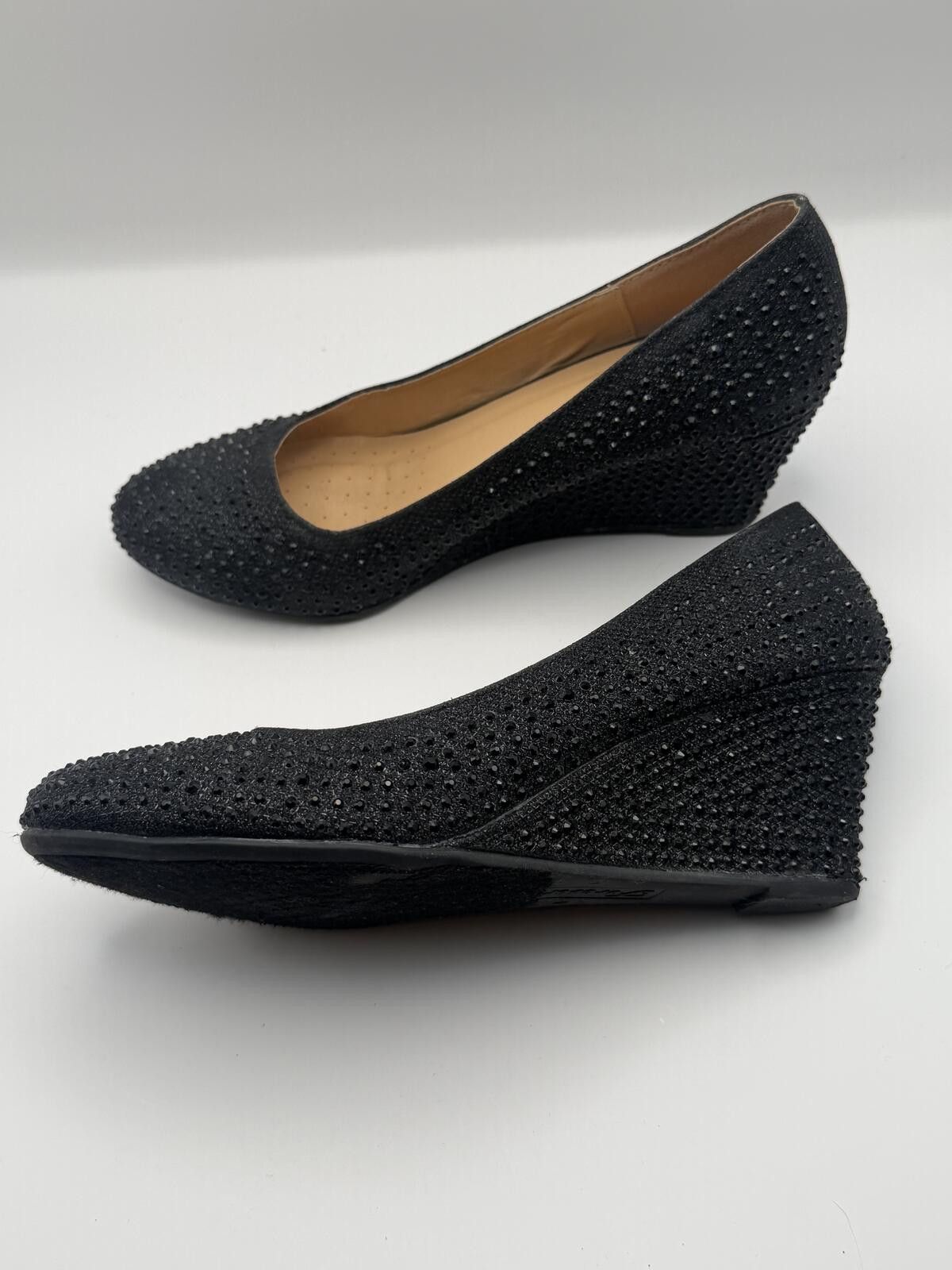 Forever 21 Sparkly Black Rhinestone Wedge Heels - Forever - Size 7 Size US 7 / IT 37 - 8 Thumbnail