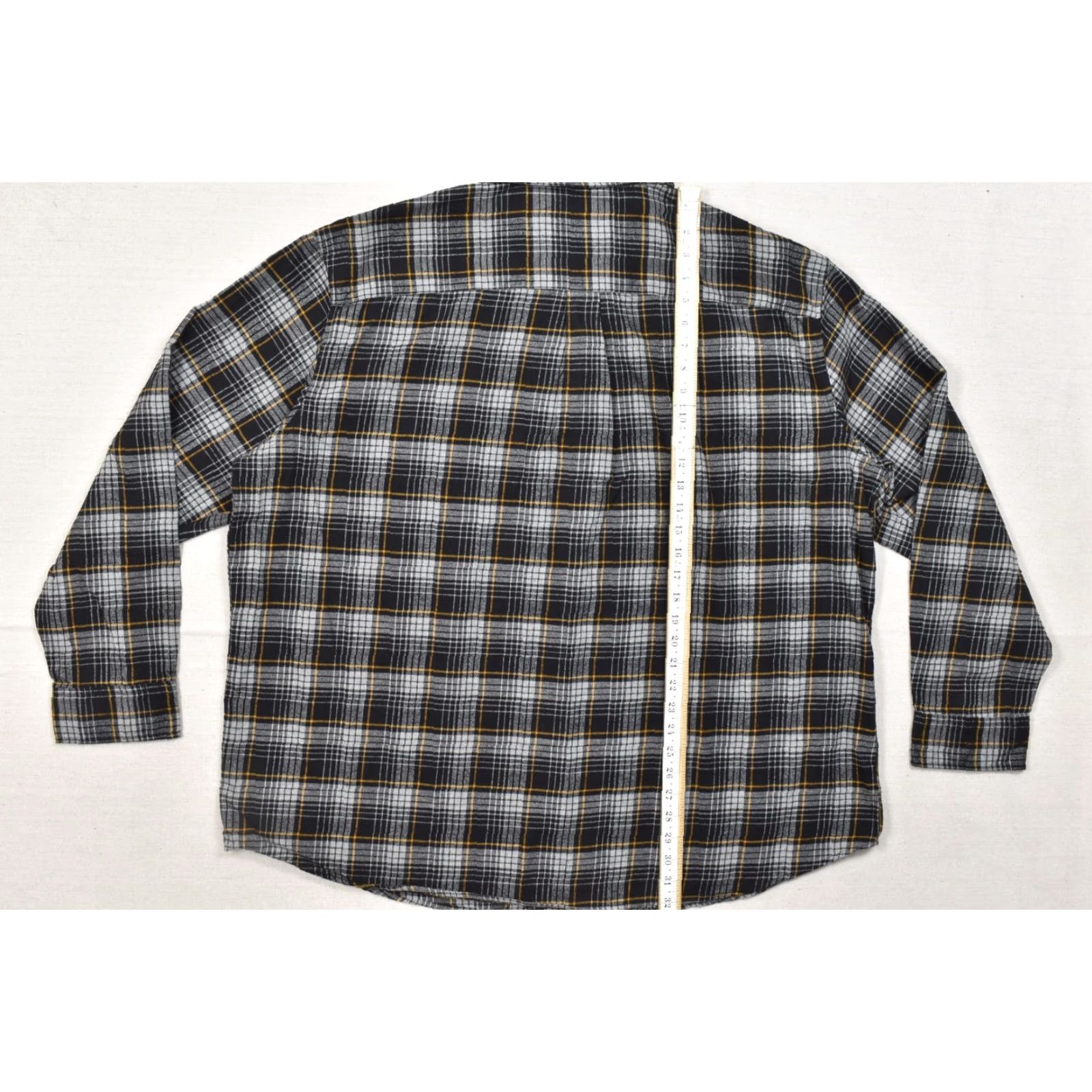 Vintage St. John's Bay Men's 3XL Flannel Shirt Black Buckthorn Plaid Button-Up Casual Long Sleeve Size US XXL / EU 58 / 5 - 4 Thumbnail