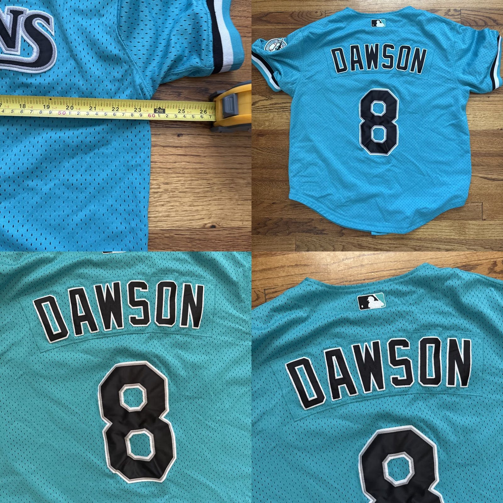 Mitchell & Ness VINTAGE Mitchell & Ness Florida Marlins Jersey BP 1995 Andre Dawson Teal XL 48 Mens Size US XL / EU 56 / 4 - 8 Thumbnail