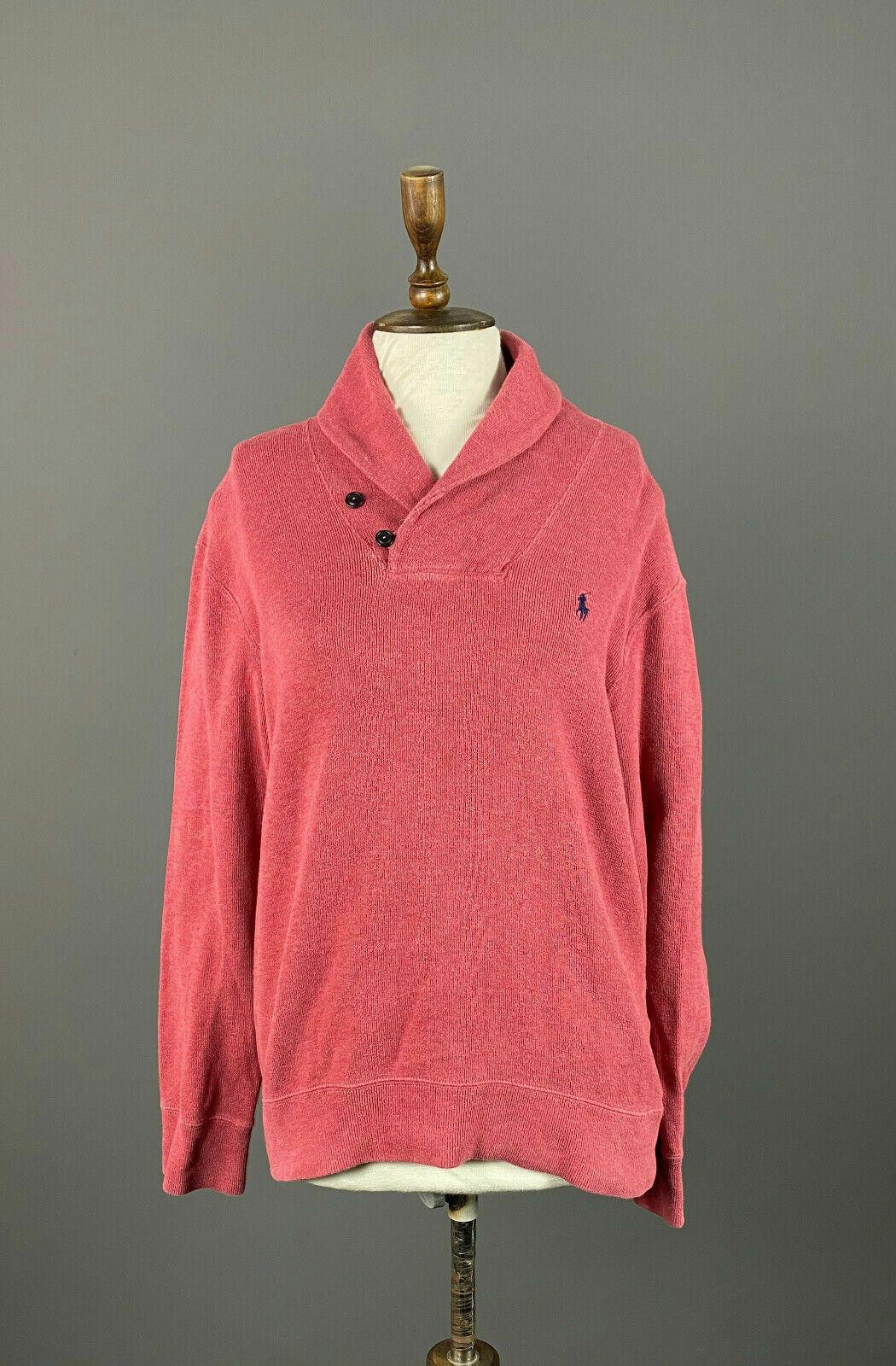 Polo Ralph Lauren Polo Ralph Lauren Red Cotton Shawl Sweatshirt Sweater Size M Size M / US 6-8 / IT 42-44 - 1 Thumbnail