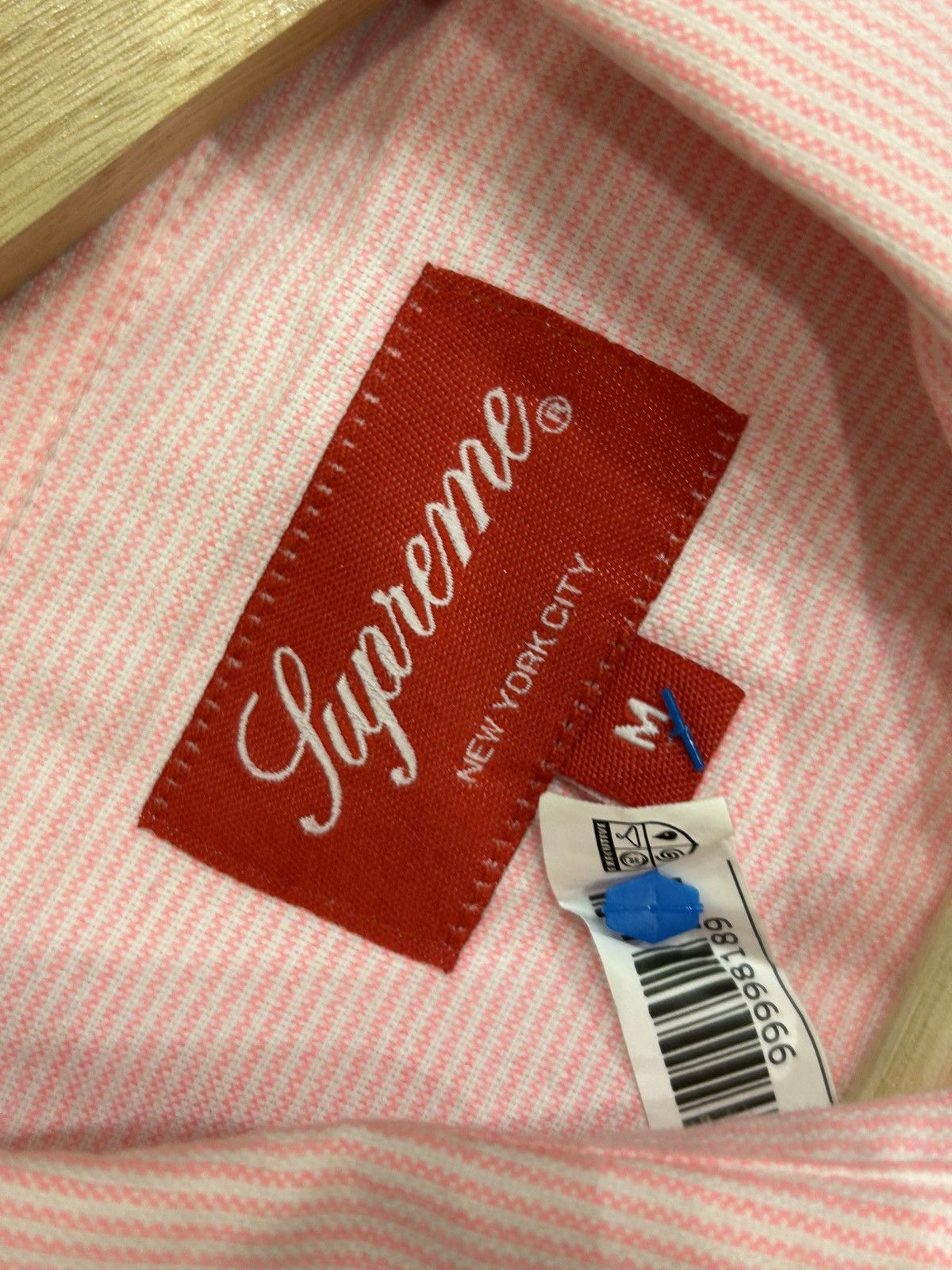 Supreme Supreme Stripe Oxford Shirt - Pink Size US M / EU 48-50 / 2 - 3 Thumbnail