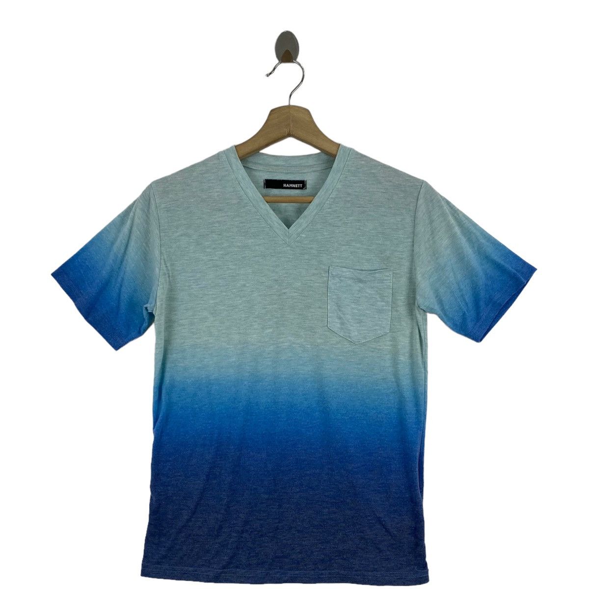 Katharine Hamnett London KATHARINE HAMNETT Gradient Blue With Pocket V-neck Short Size US S / EU 44-46 / 1 - 1 Thumbnail