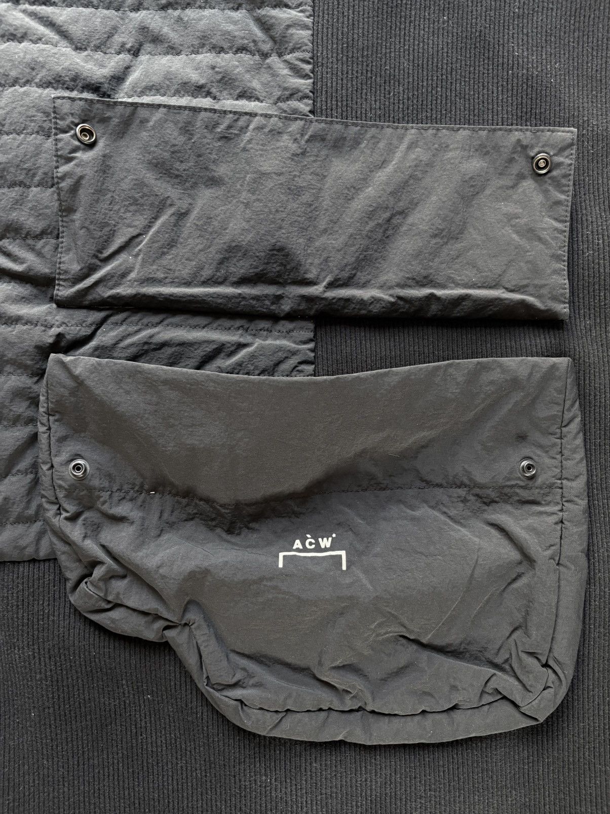 A-COLD-WALL* ACW Asymmetric 3D Padded Pocket Puffer Rib Gilet, Size L Size US L / EU 52-54 / 3 - 8 Thumbnail