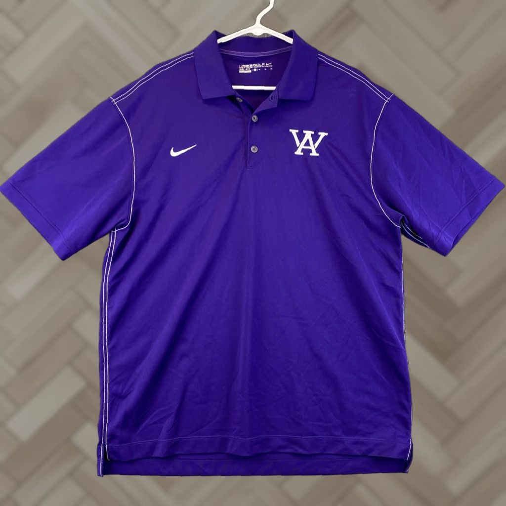 Nike NIKE DRI-FIT GOLF POLO SHIRT Mens XL Purple Short Sleeve Regular Fit Size US XL / EU 56 / 4 - 1 Thumbnail
