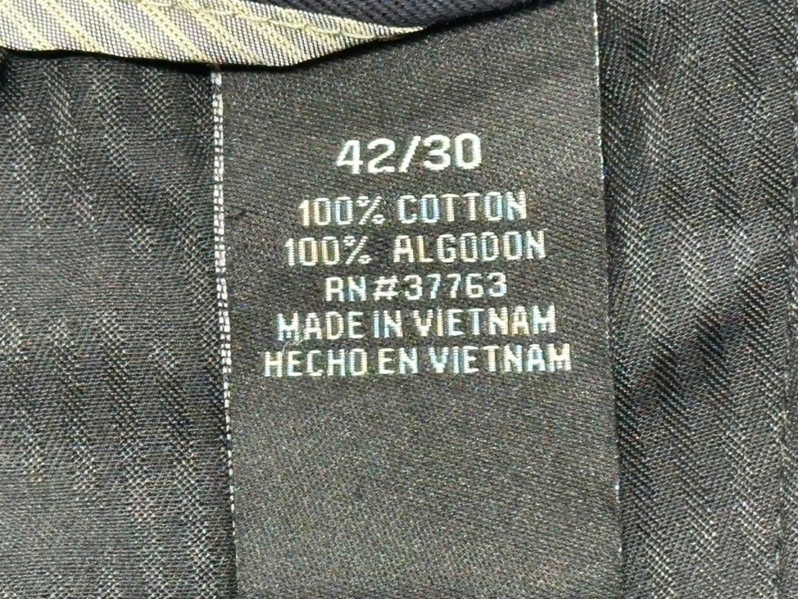 Perry Ellis Perry Ellis Portfolio Cotton Flat Front Chinos Black 42/30 Size US 42 / EU 58 - 3 Thumbnail