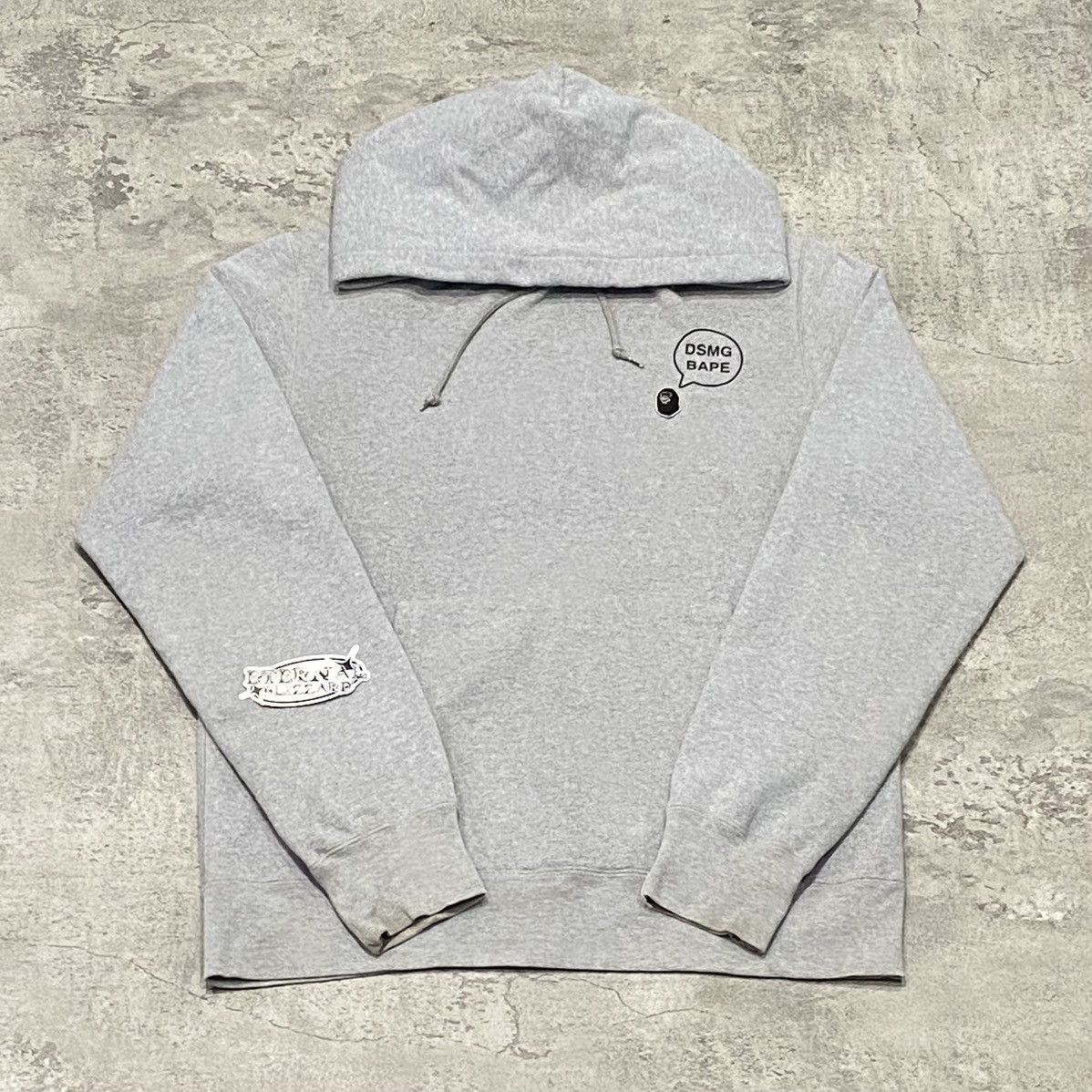 Bape Bape X DSMG Gray Pullover Hoodie Size US L / EU 52-54 / 3 - 1 Thumbnail
