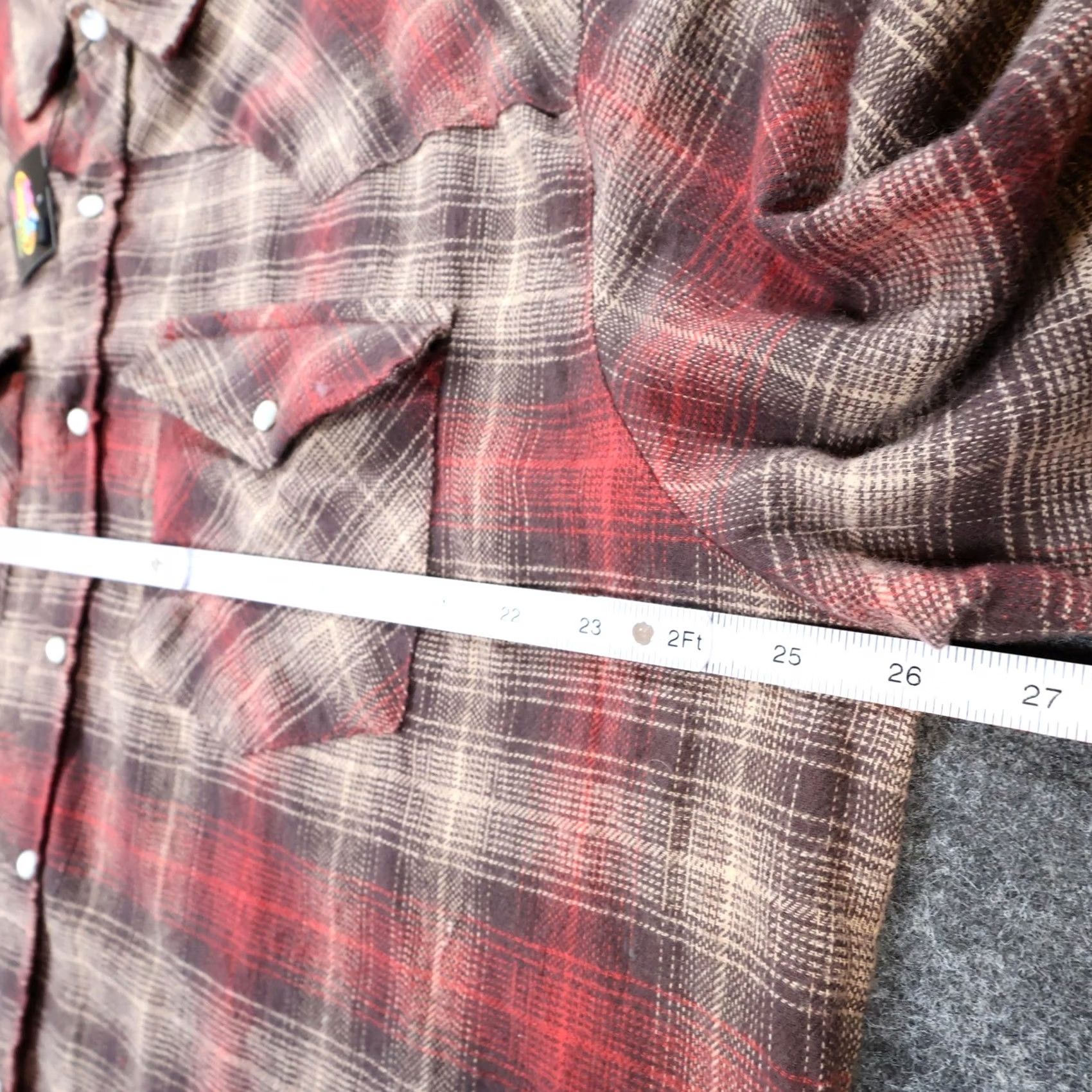 Vintage Canyon Guide Outfitters Flannel Shirt Mens XL Red Plaid Western Snap Size US XL / EU 56 / 4 - 3 Thumbnail