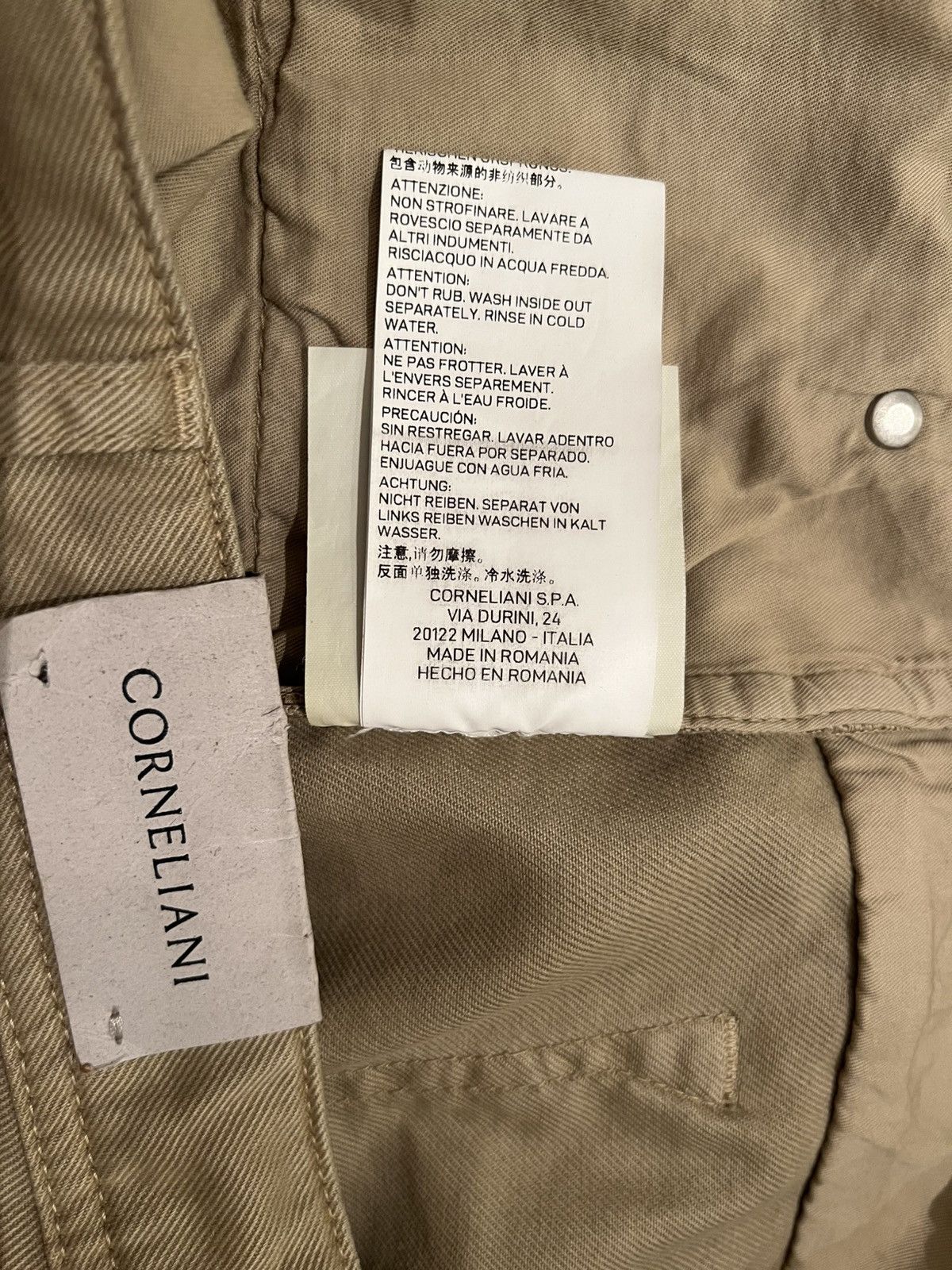 Corneliani CORNELIANI Dyed Beige 40 Regular stretch-denim blend jeans Size US 40 / EU 56 - 14 Thumbnail