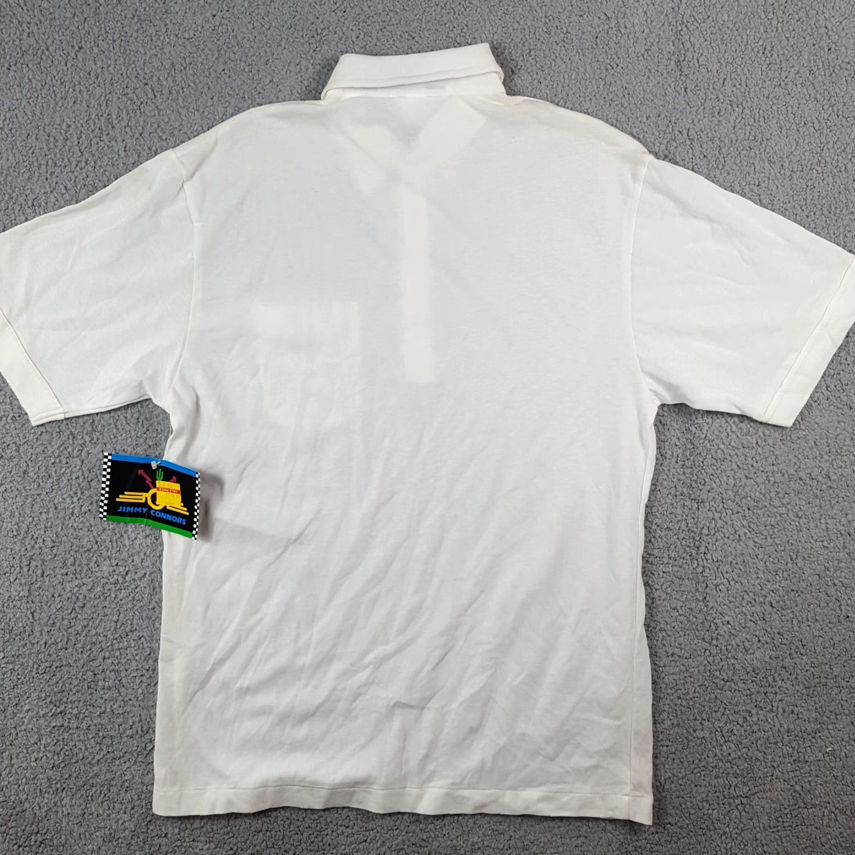 Vintage VINTAGE 90s Jimmy Connors Tennis Polo Shirt Men's Medium White Preppy Collar Size US M / EU 48-50 / 2 - 6 Thumbnail