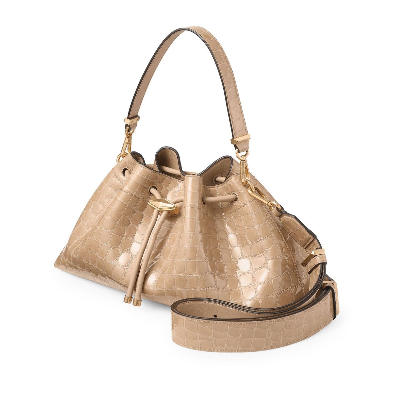 Jimmy Choo JIMMY CHOO Cinch Medium CHAI/GOLD Shoulder Bag New & Authent Size ONE SIZE - 2 Thumbnail