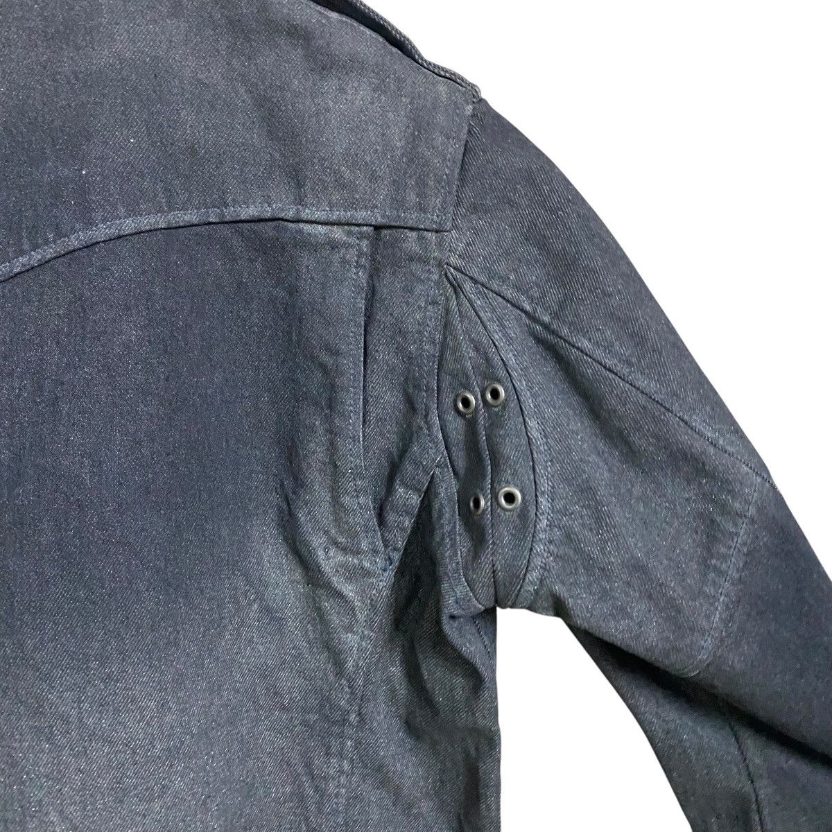 Le Grande Bleu (L.G.B.) Maniac Works Black Waxed Denim Biker Jacket Size US M / EU 48-50 / 2 - 10 Thumbnail