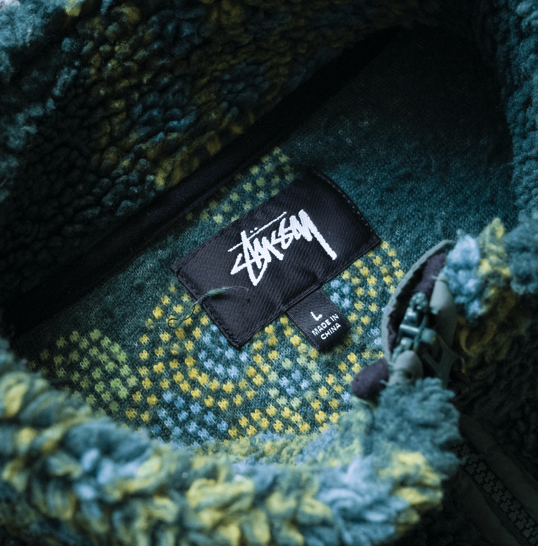 Stussy Green SS21 Stüssy Flor Sherpa Fleece Size US L / EU 52-54 / 3 - 3 Thumbnail
