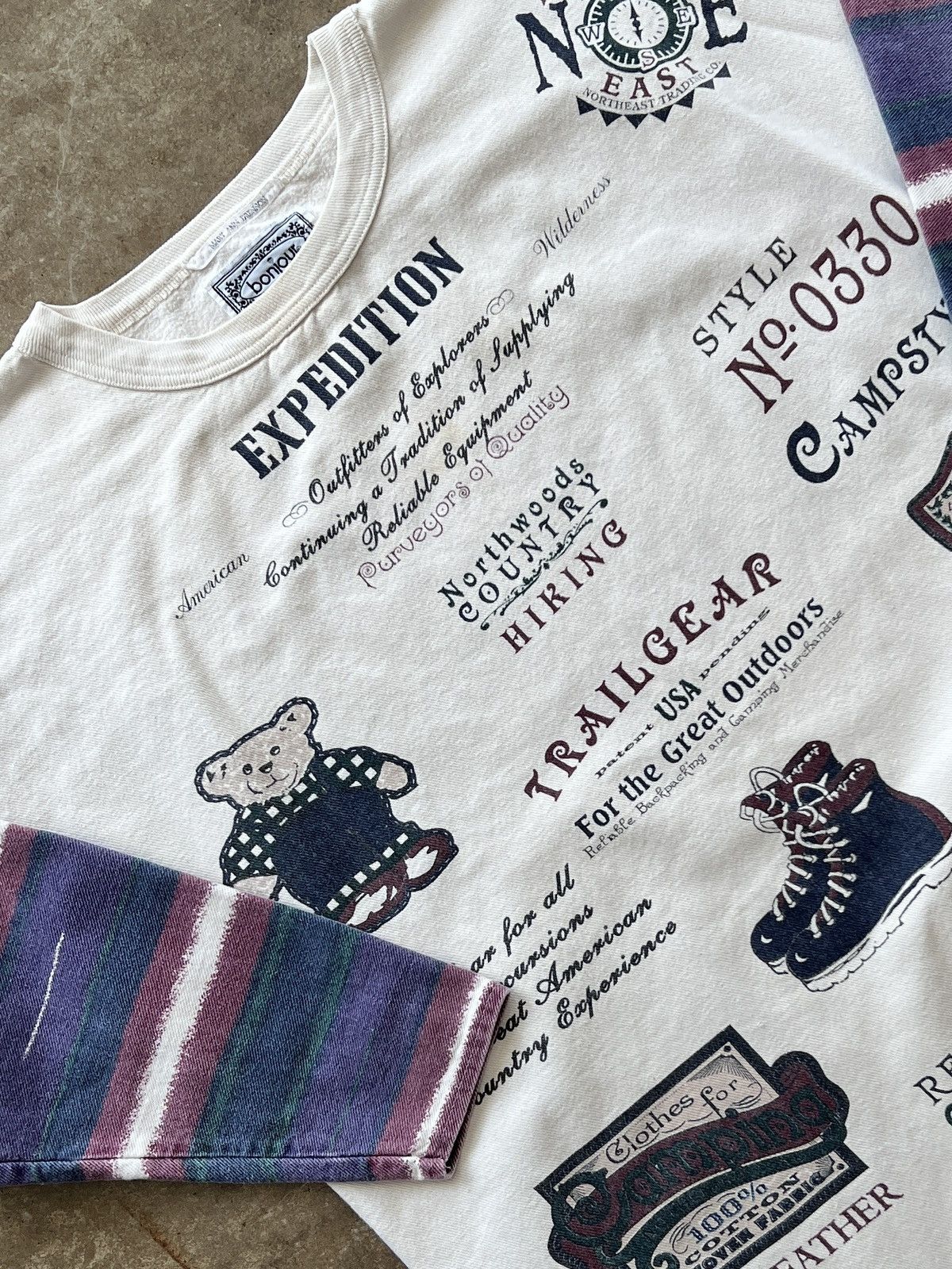 Vintage Vintage 90s Bonjour Mountain Climb Twill Quarter Sleeve XXL Size XXL / US 16-18 / IT 52-54 - 1 Thumbnail