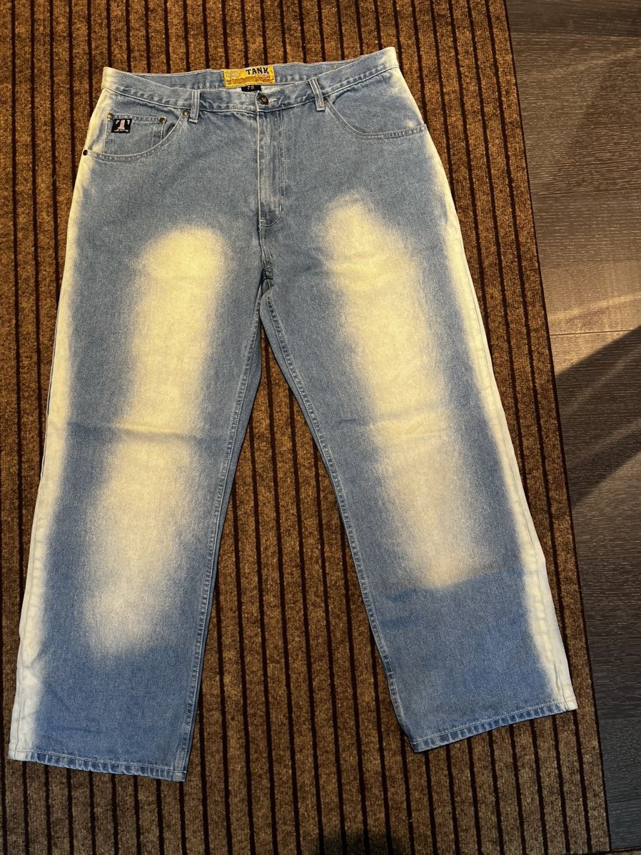 Vintage Blue and white TANK Jeans Size US 38 / EU 54 - 1 Thumbnail