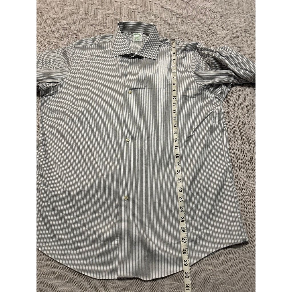 Brooks Brothers Brooks Brothers gray striped Milano button down size 17 Size US XL / EU 56 / 4 - 7 Thumbnail