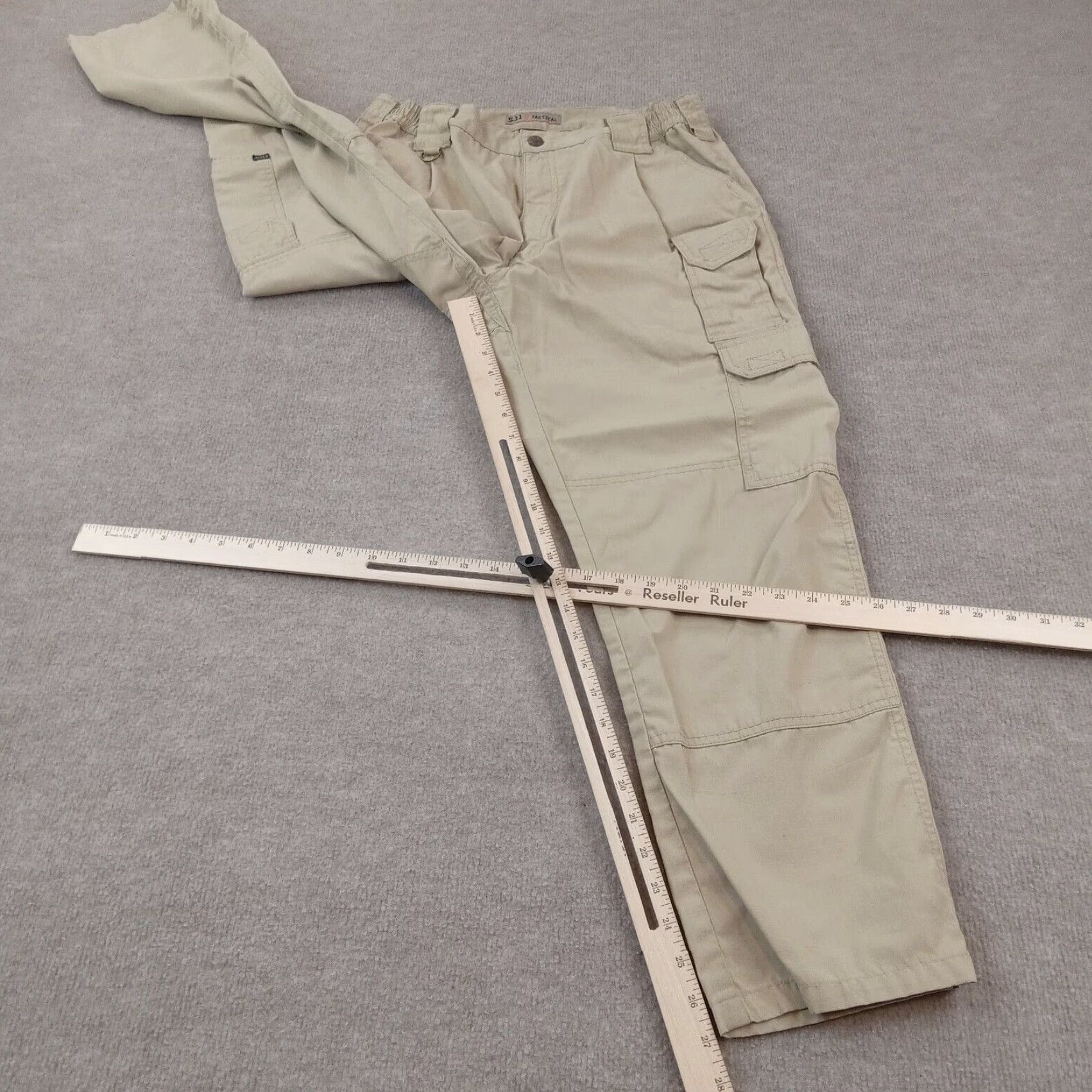 Vintage 5.11 Tactical Mens Beige Cargo Pants 30x27 Straight Leg Ripstop Size US 30 / EU 46 - 2 Thumbnail