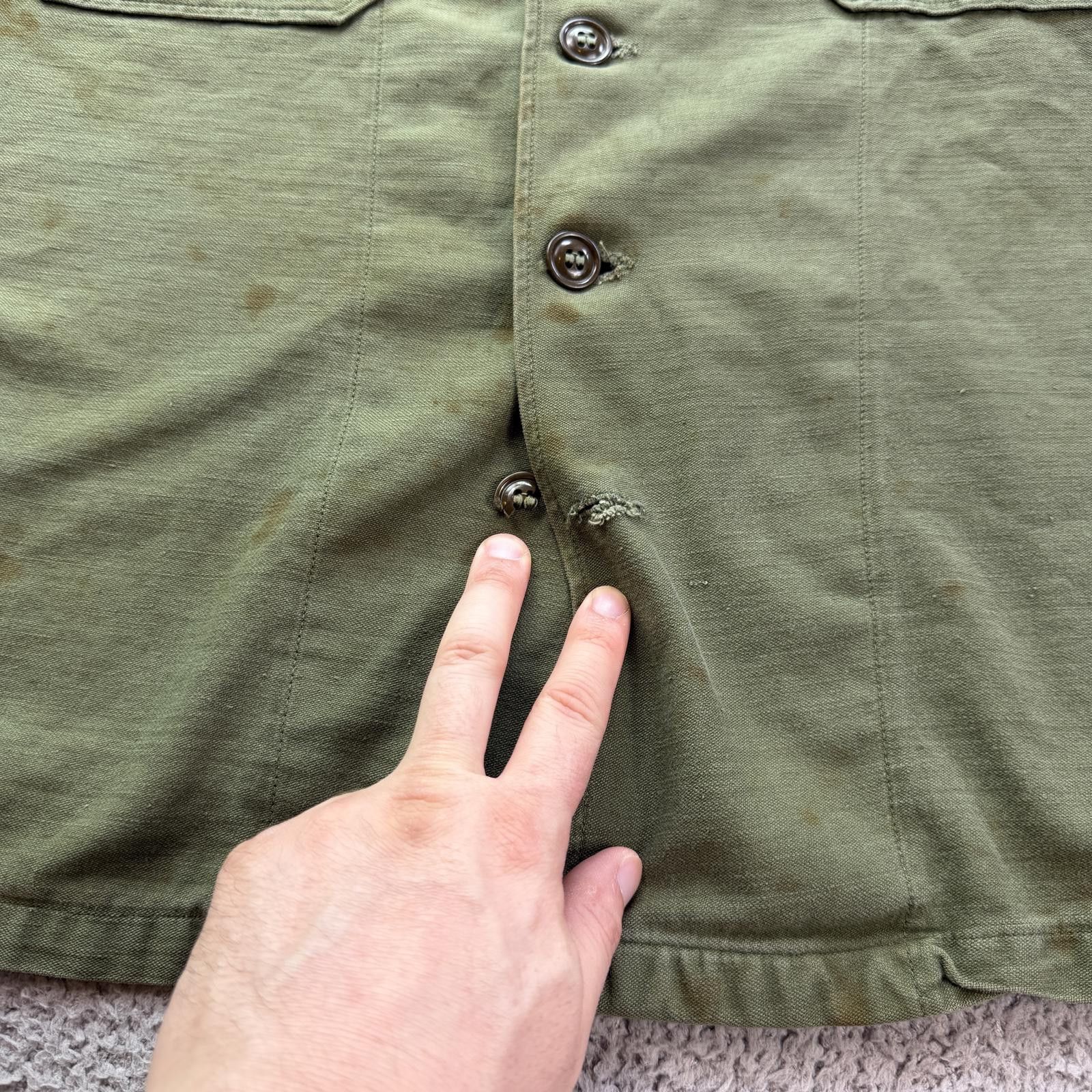 Other Vintage 1960s US Army OG-107 Shirt Vietnam Military Jacket Size US L / EU 52-54 / 3 - 7 Thumbnail