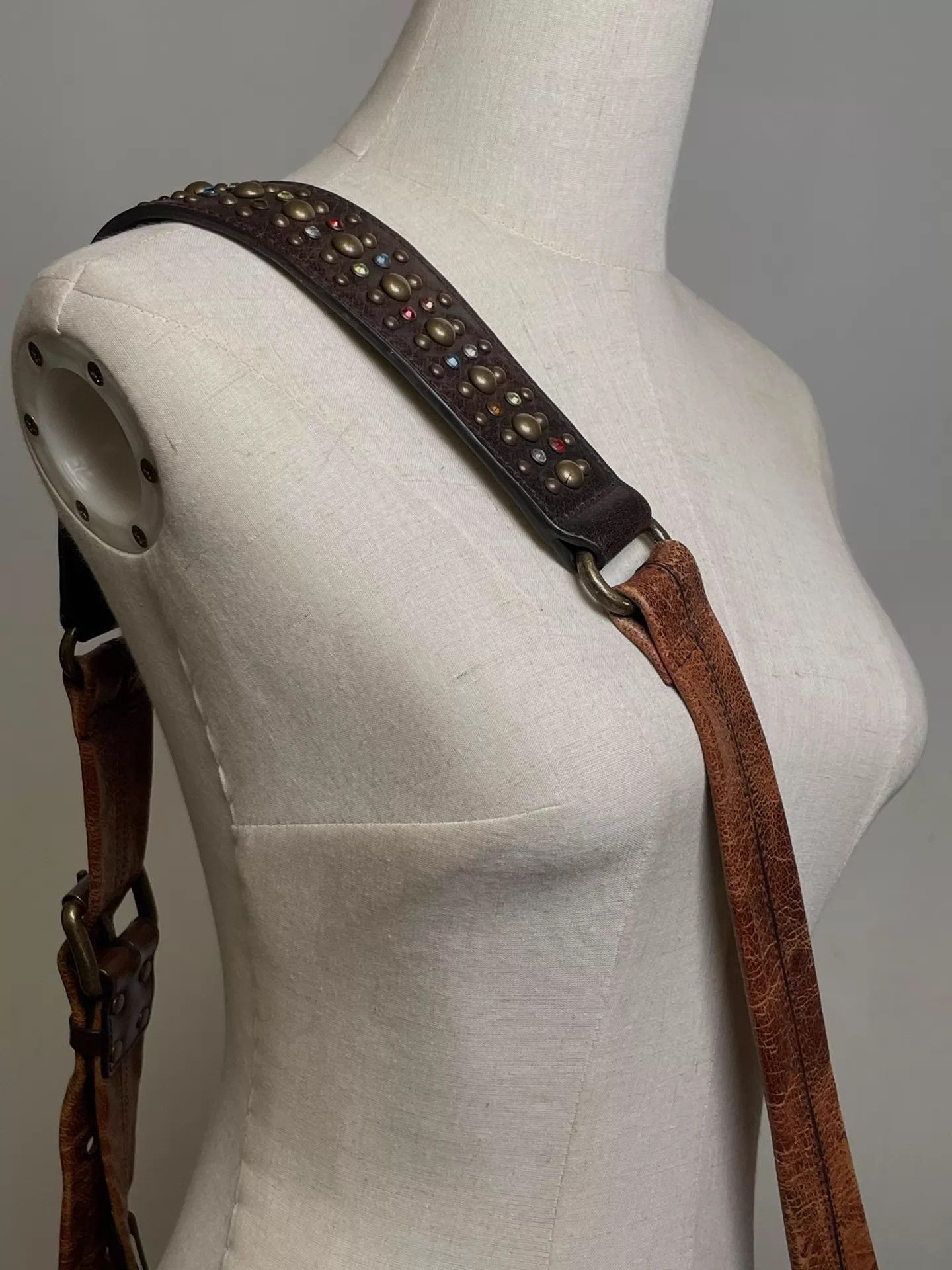 Dolce & Gabbana DG Crackled Gemstone Strap Cowhide Messenger Bag 40x28 Size ONE SIZE - 5 Thumbnail