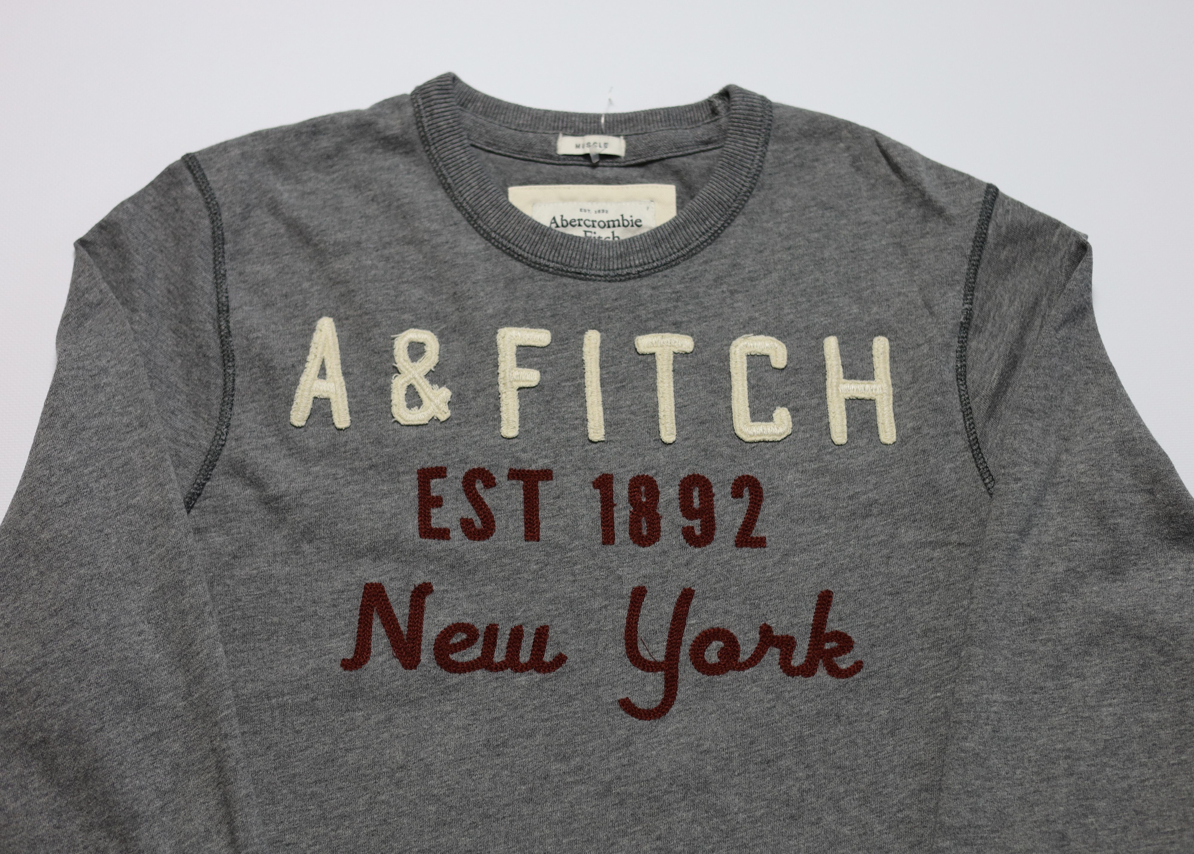 Abercrombie & Fitch Vintage Y2K Abercrombie & Fitch Long Sleeve Shirt Gray Size US XXL / EU 58 / 5 - 2 Thumbnail