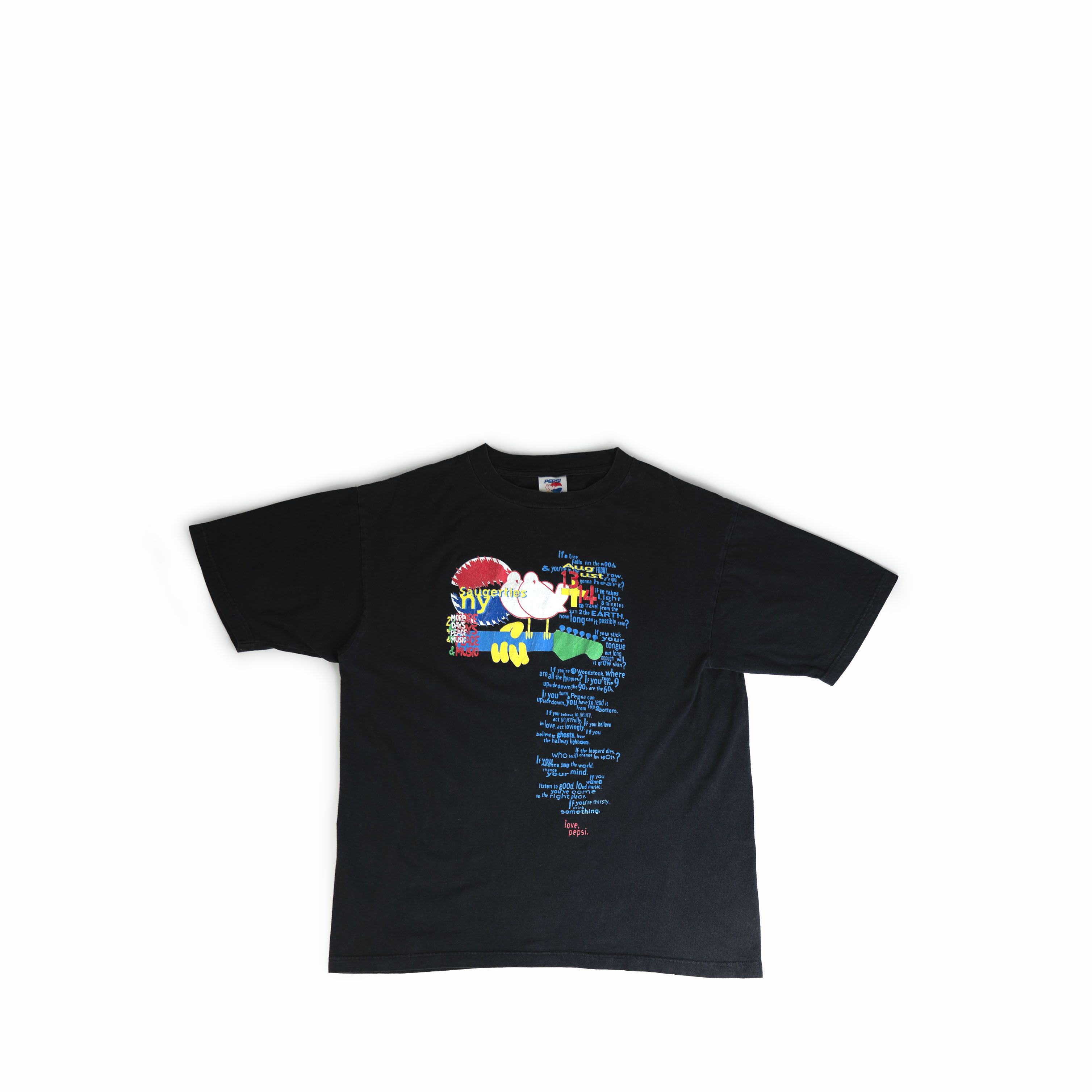 Band Tees × Pepsi Vintage 1994 Woodstock Pepsi Tee Shirt Size US XL / EU 56 / 4 - 1 Thumbnail