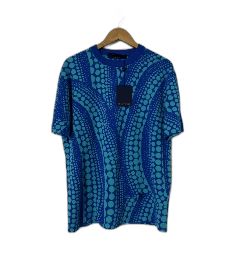 Louis Vuitton Blue Polka Dot Short Sleeve Knit