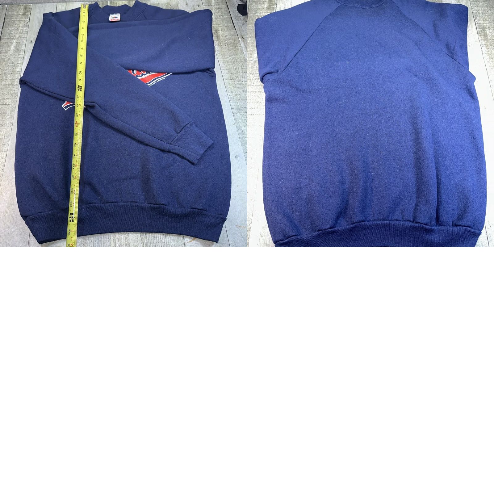 Fruit Of The Loom VINTAGE Fruit of the Loom Crewneck Men L Blue Donna Marie’s Mischief USA 91 Sweatshirt Sweater Size US L / EU 52-54 / 3 - 8 Thumbnail