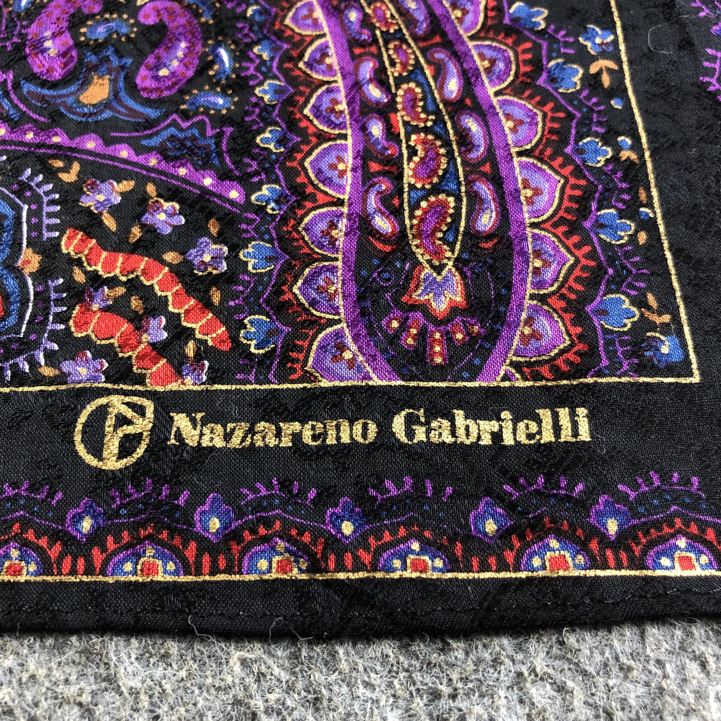 Nazareno Gabrielli Nazareno Gabrielli Paisley Handkerchief Neckerchief H2319 Size ONE SIZE - 4 Thumbnail