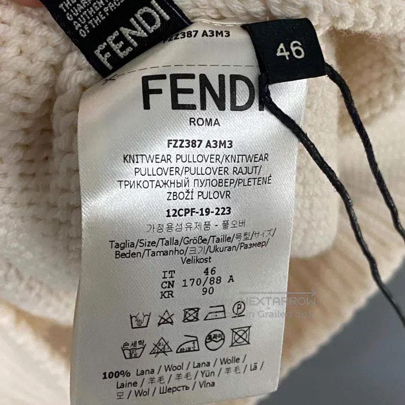Fendi Fendi Letter Logo Knit Wool Sweater Size US S / EU 44-46 / 1 - 5 Thumbnail
