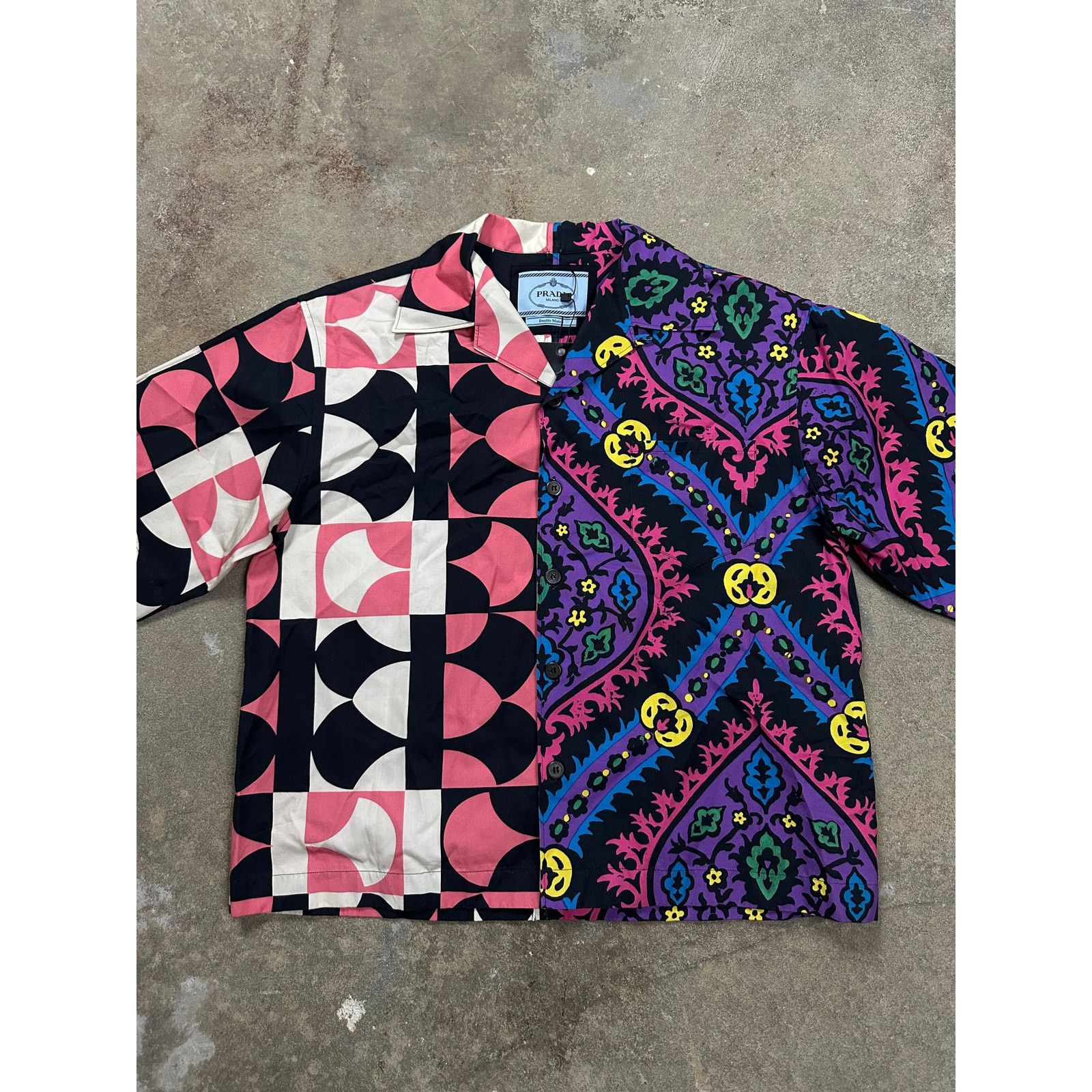 Prada Prada Double Match Shirt Multi Floral Used Small Size US S / EU 44-46 / 1 - 1 Thumbnail
